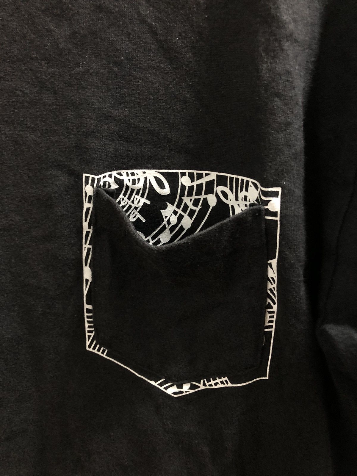 Number (N)ine Musical Notes Single Pocket T-Shirt Size US M / EU 48-50 / 2 - 3 Thumbnail