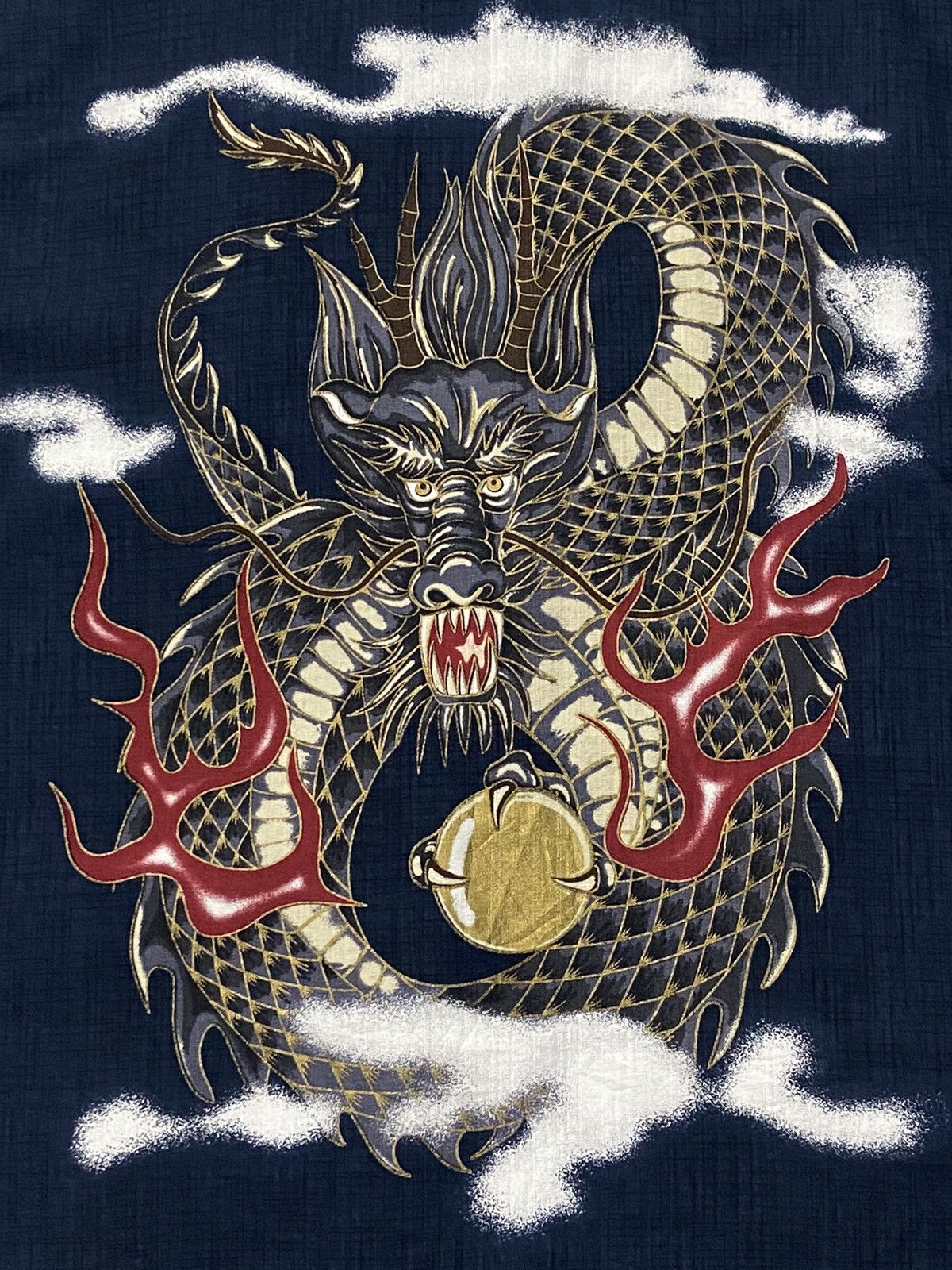 Japanese Brand × Vintage Vintage Kyoto Staff 21 Yakuza Dragon Hand Printed Kimono Size US L / EU 52-54 / 3 - 5 Thumbnail