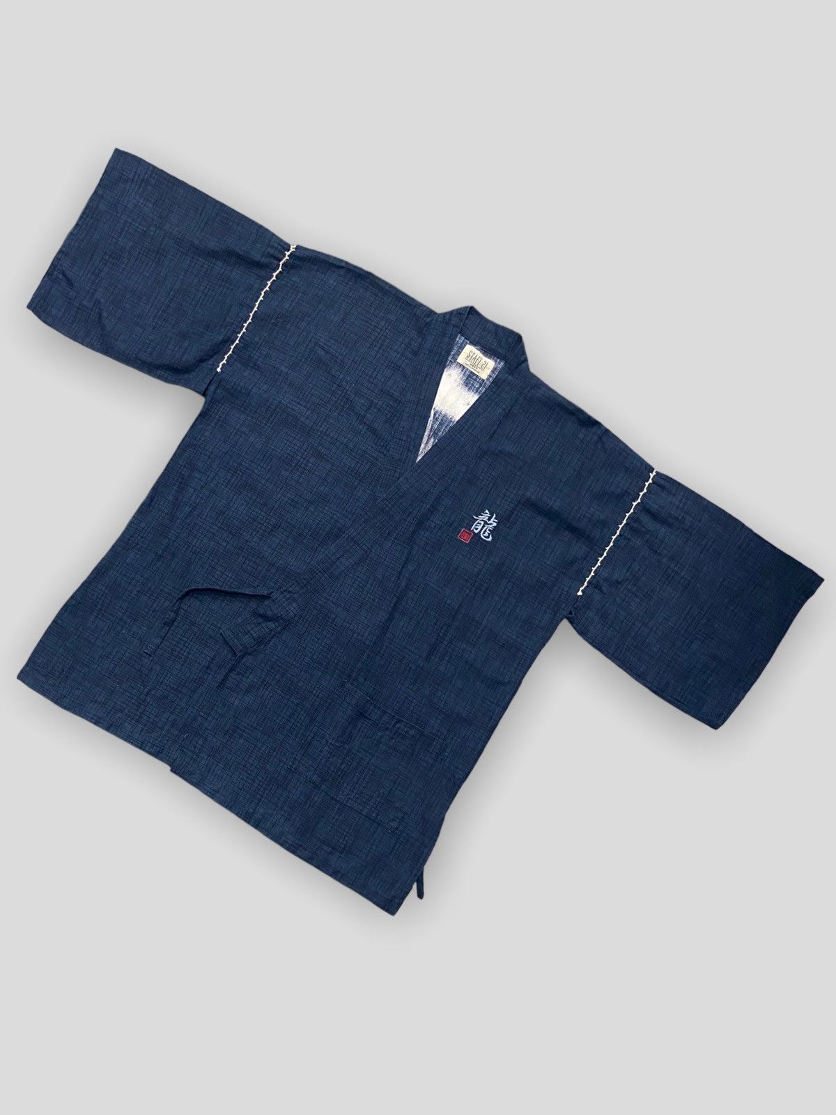 Japanese Brand × Vintage Vintage Kyoto Staff 21 Yakuza Dragon Hand Printed Kimono Size US L / EU 52-54 / 3 - 6 Thumbnail
