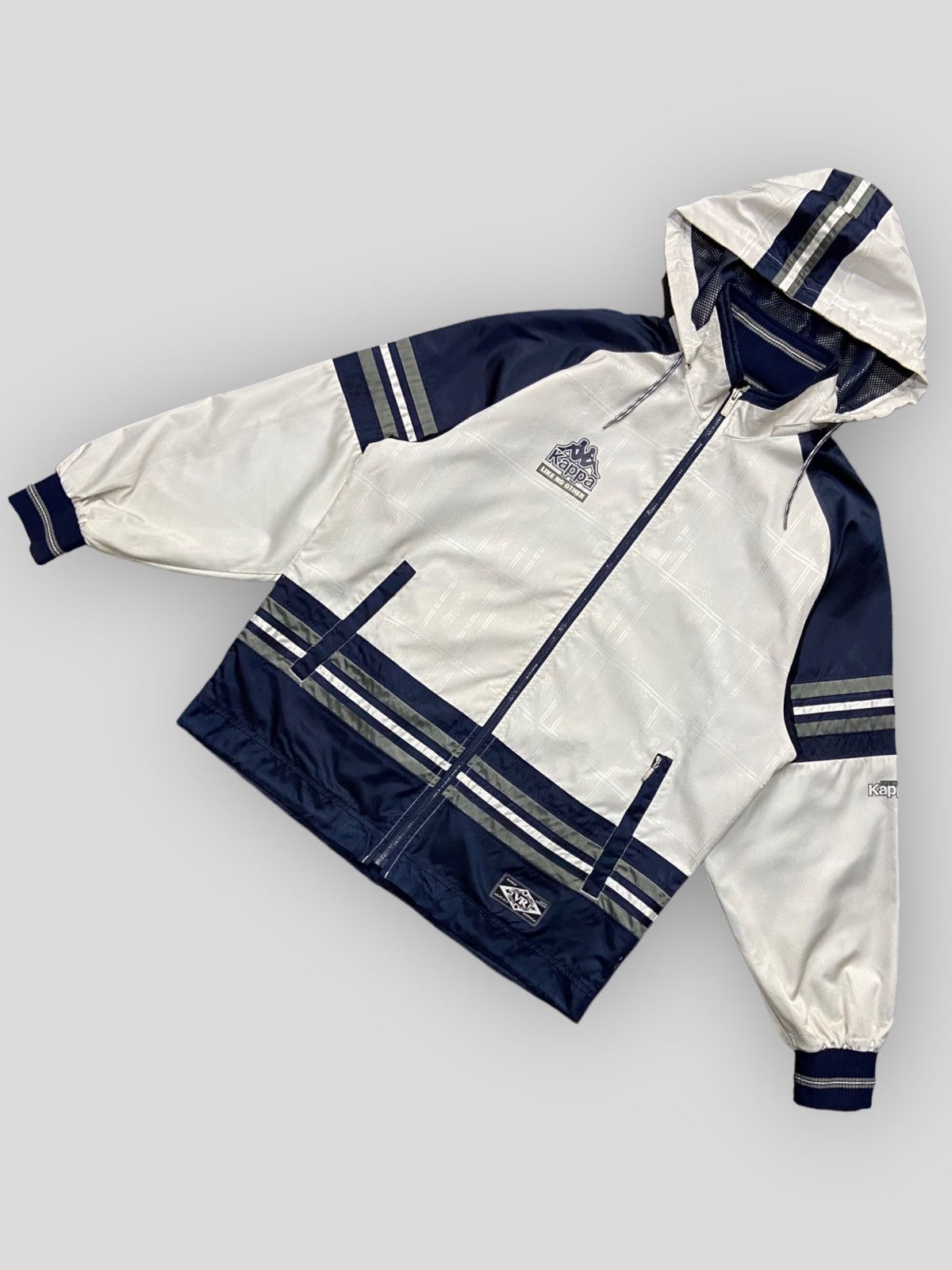 Kappa × Vintage Vintage 90s Kappa Windbreaker Sports Rain Jacket Size US L / EU 52-54 / 3 - 3 Thumbnail