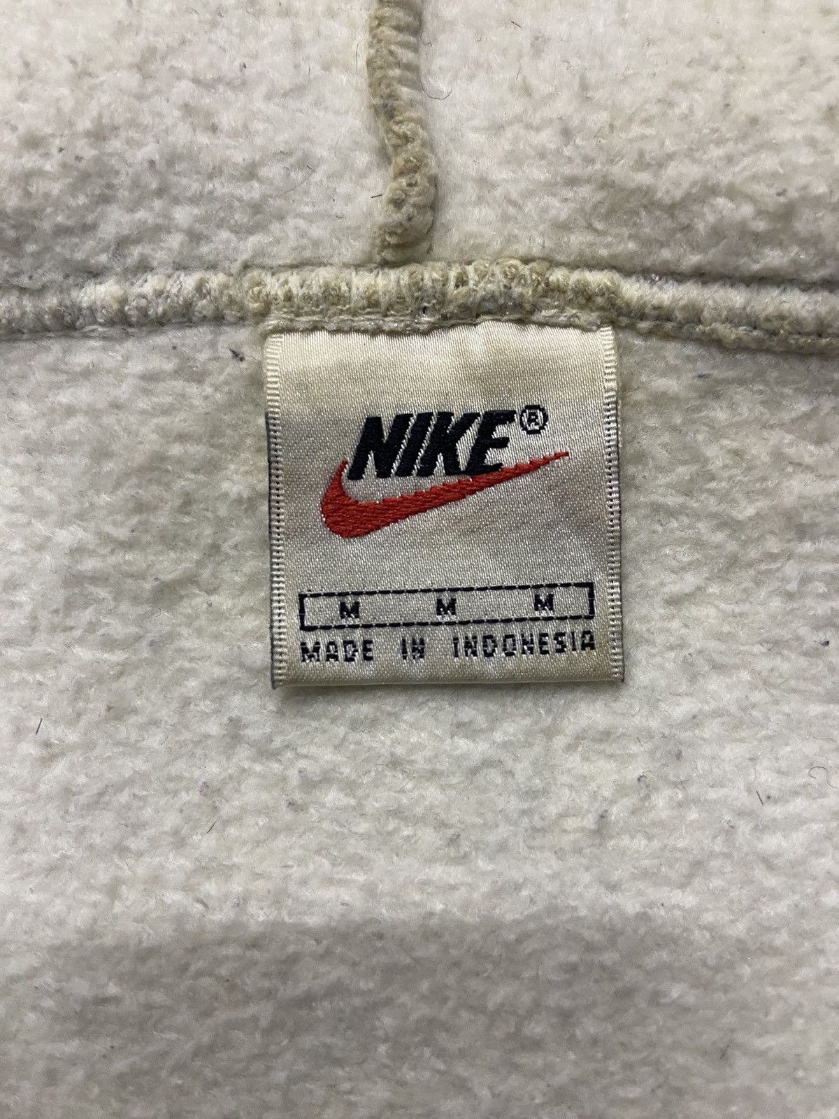 Nike × Vintage Vintage 90s Nike Swoosh Half Zipper Hoodie Size US M / EU 48-50 / 2 - 9 Thumbnail