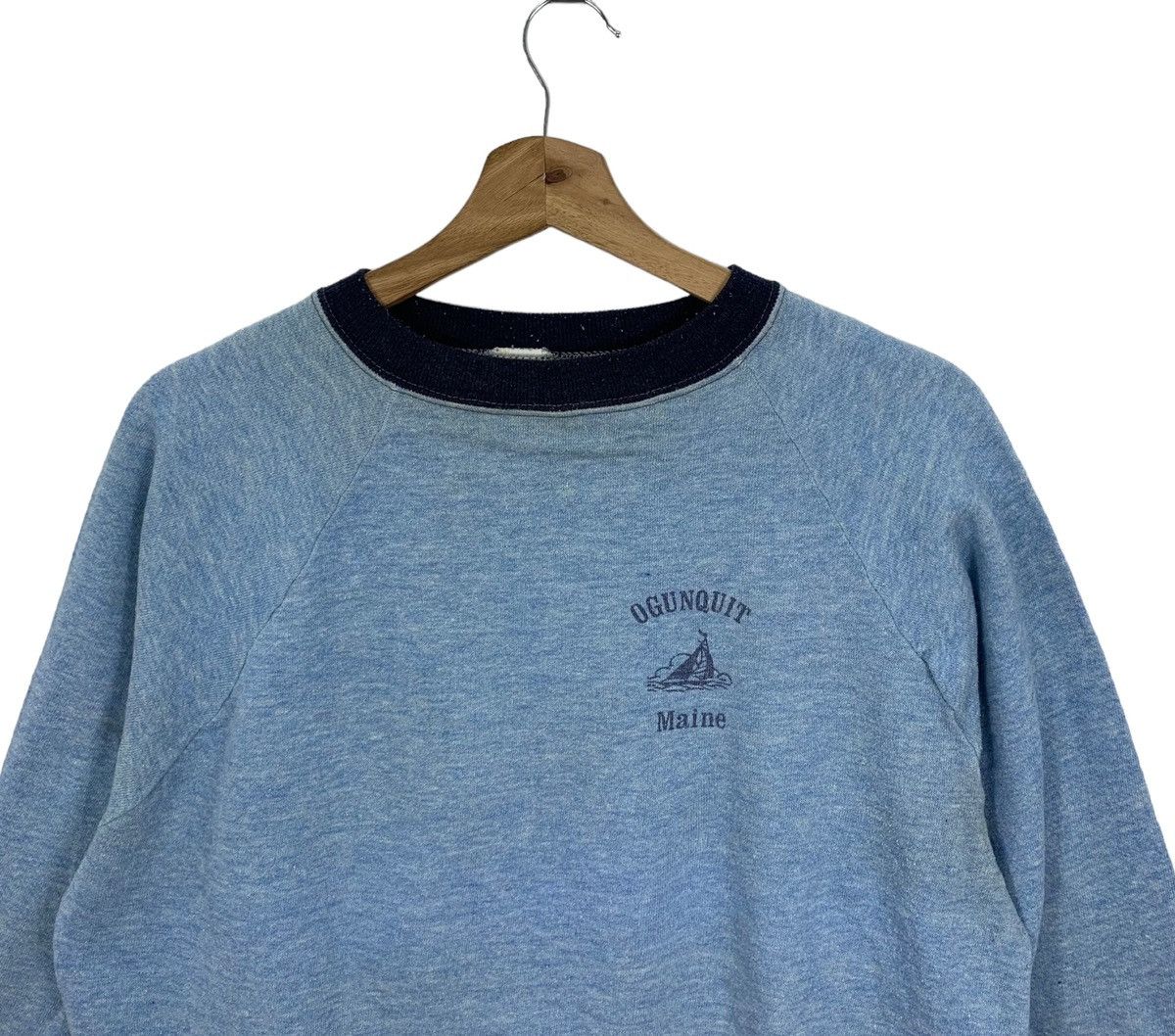 Vintage Vintage 70s Triblend Ogunquit Maine Pullover Sweatshirt Size US L / EU 52-54 / 3 - 2 Thumbnail