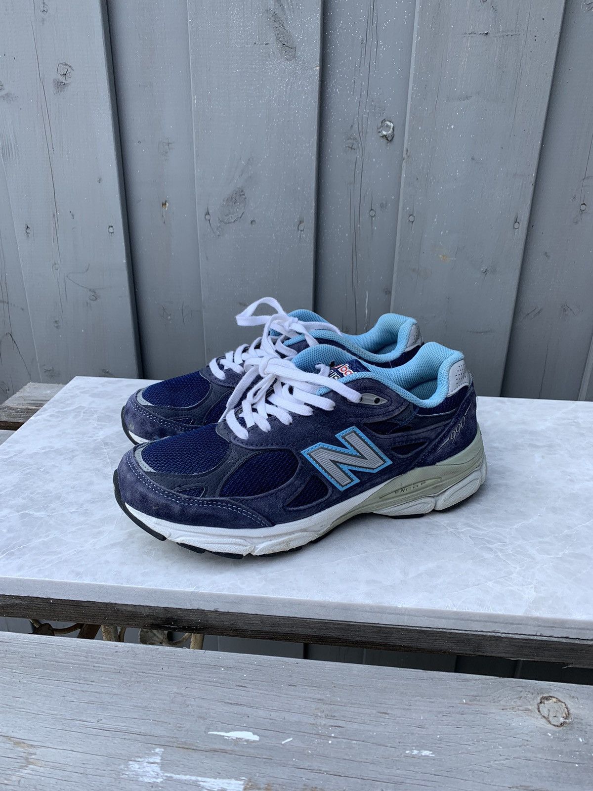 Navy Blue New Balance 990 Sneakers Womens 990v3 Size 7 USA