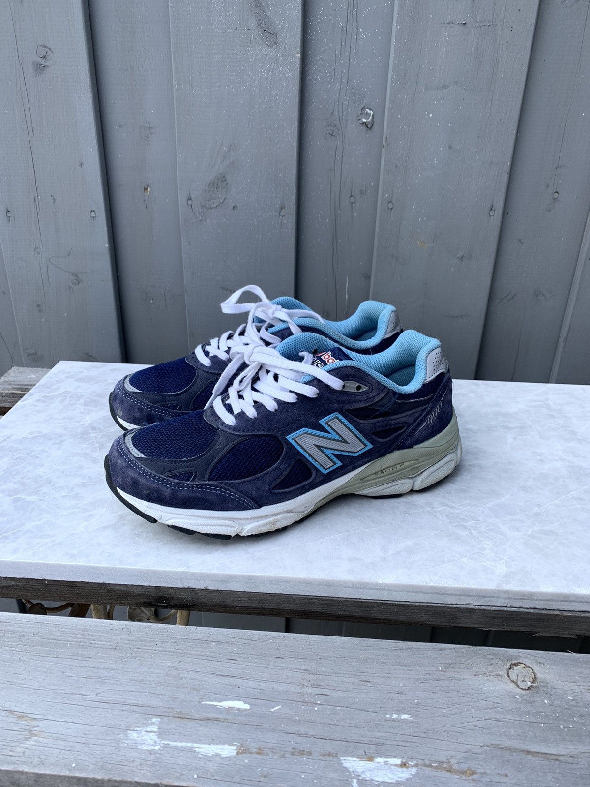 Navy Blue New Balance 990 Sneakers Womens 990v3 Size USA