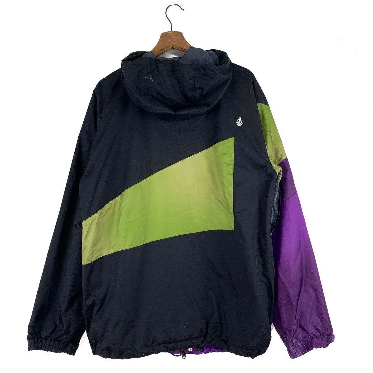 Japanese Brand Vintage Volcom 3-Tone Hoodie Windbreaker Light Jacket Size US M / EU 48-50 / 2 - 6 Thumbnail