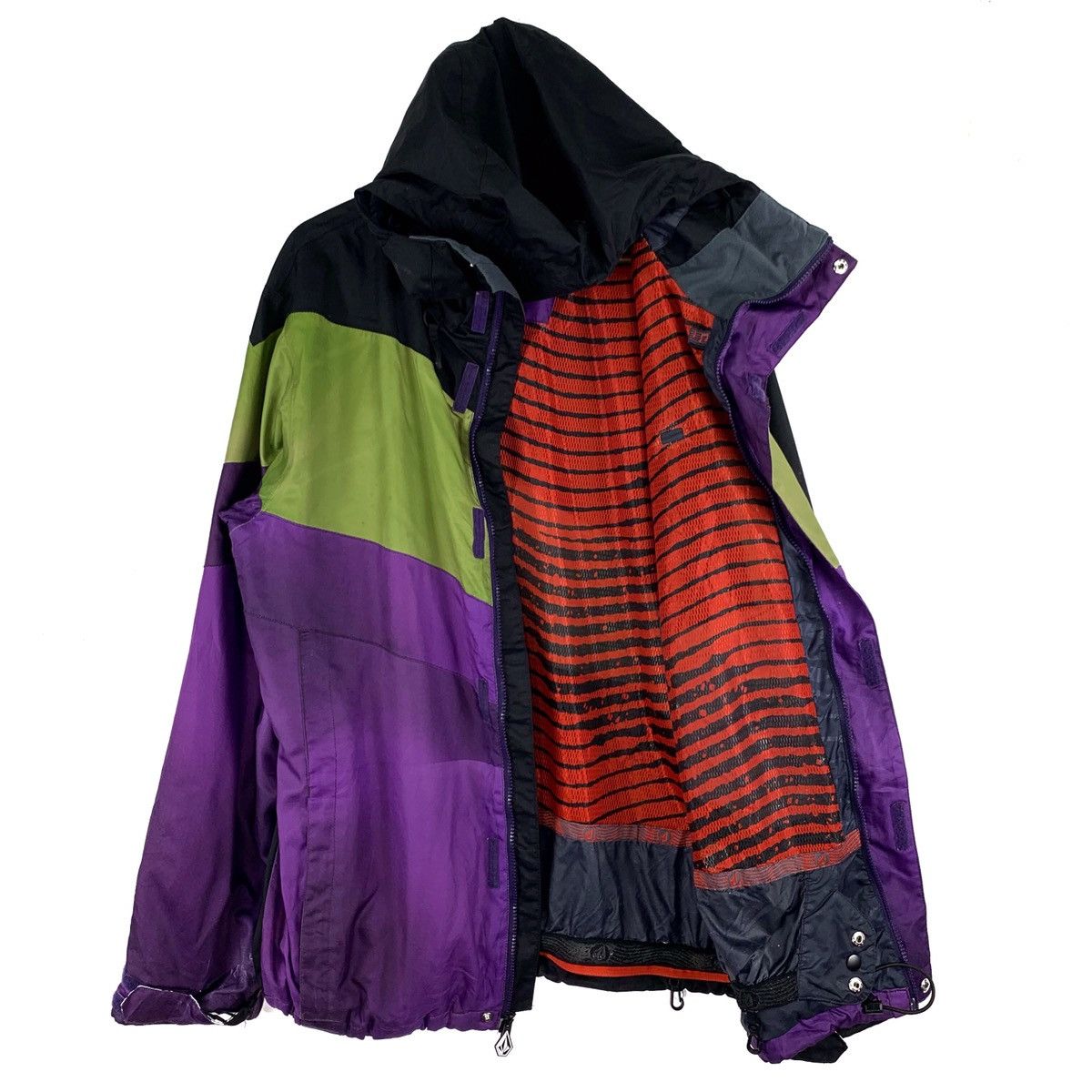 Japanese Brand Vintage Volcom 3-Tone Hoodie Windbreaker Light Jacket Size US M / EU 48-50 / 2 - 4 Thumbnail
