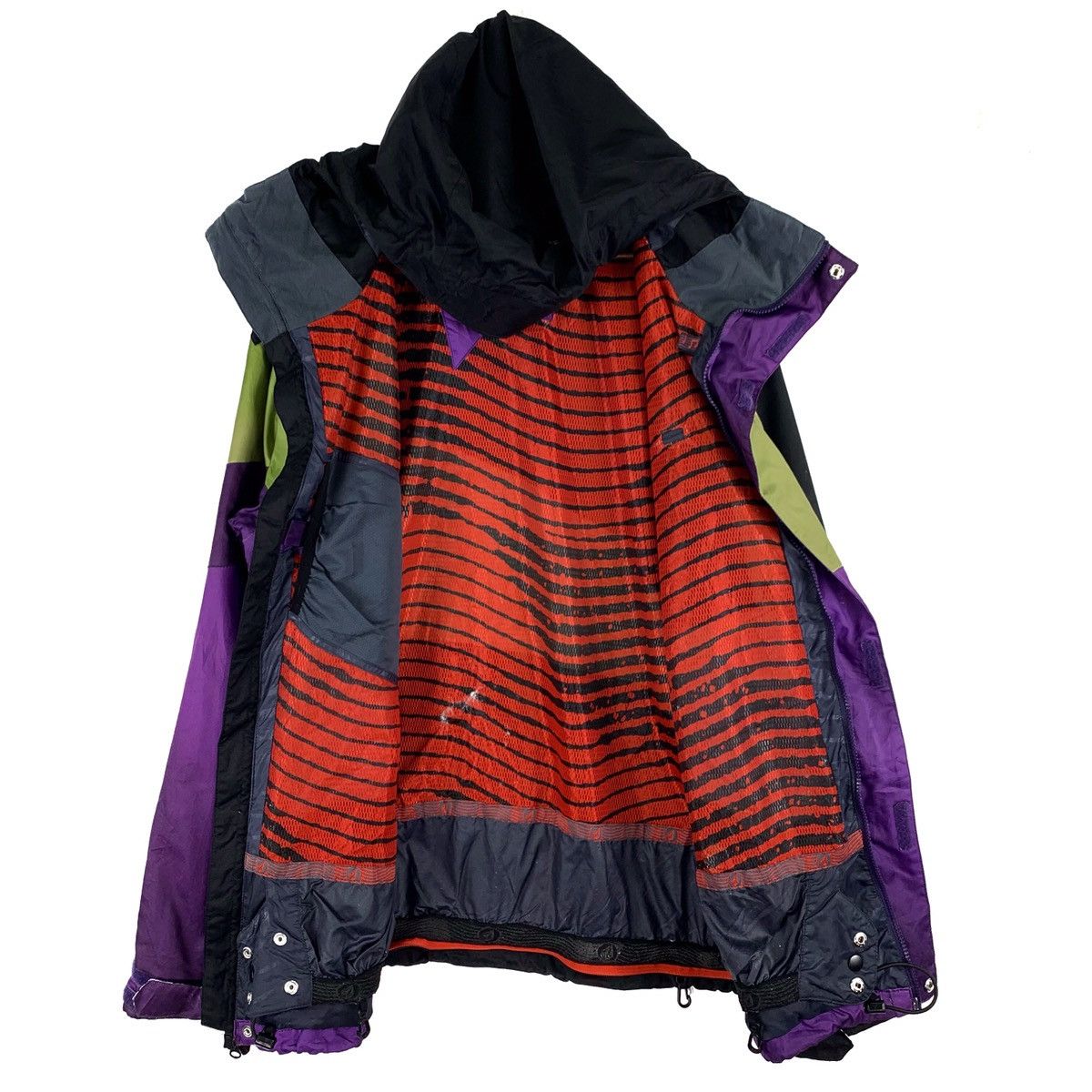 Japanese Brand Vintage Volcom 3-Tone Hoodie Windbreaker Light Jacket Size US M / EU 48-50 / 2 - 5 Thumbnail