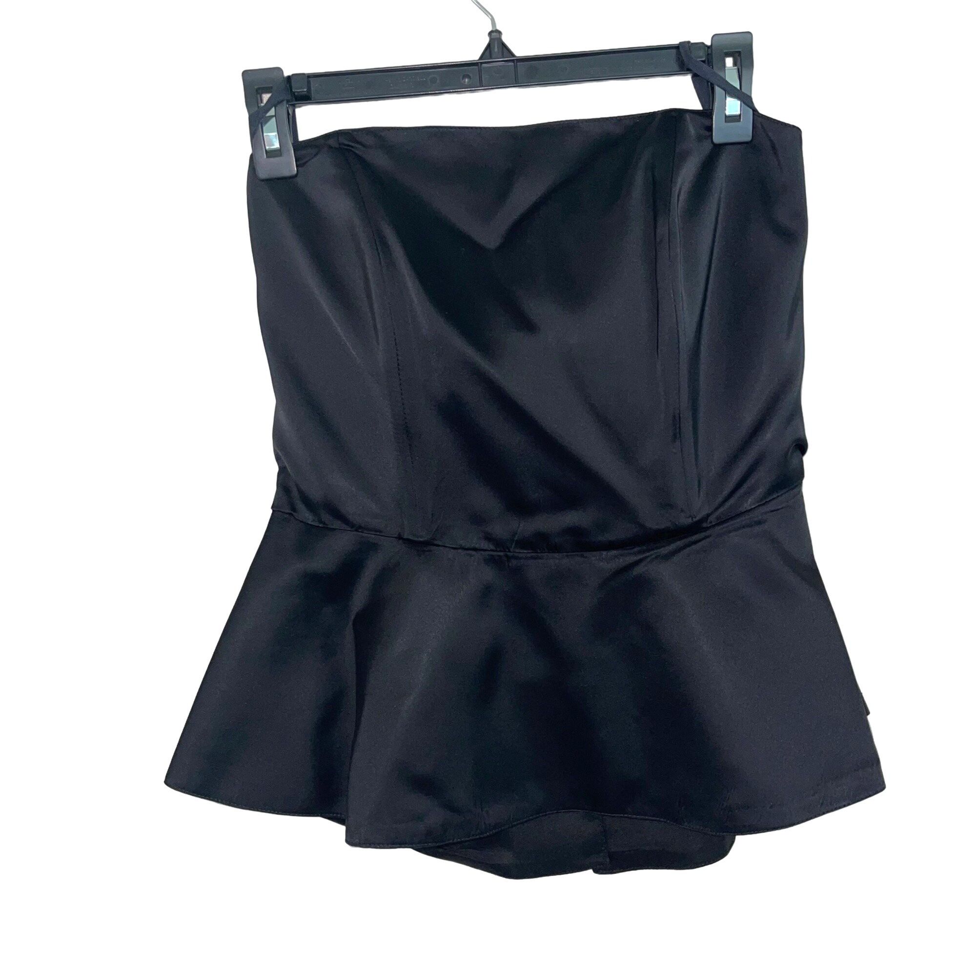 Mr Jax Vintage Womens Bustier Peplum Top Size 10 Black Cover