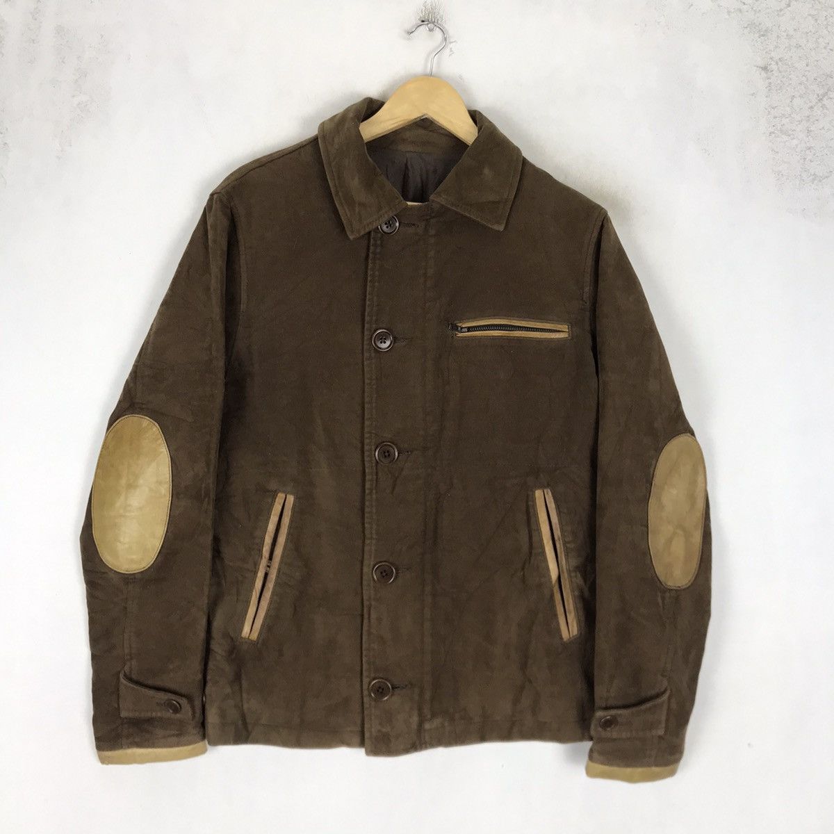 ADAM ET ROPE × Designer × Japanese Brand Adam et Rope Leather Patchwork Stylish Jacket Size US S / EU 44-46 / 1 - 1 Thumbnail