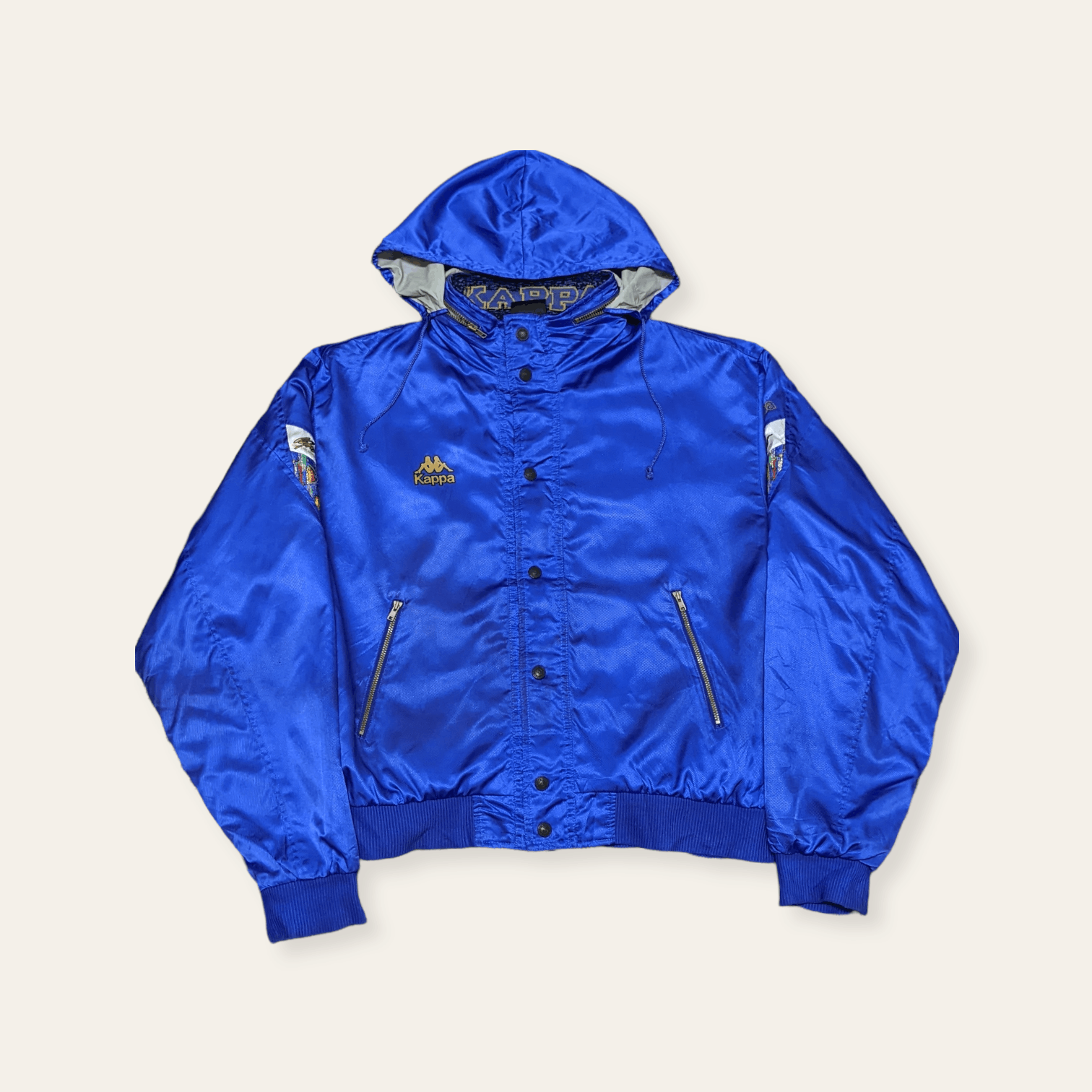 Kappa × Vintage Vintage 80s 90s Kappa Hooded Windbreaker Jacket Size US M / EU 48-50 / 2 - 1 Thumbnail