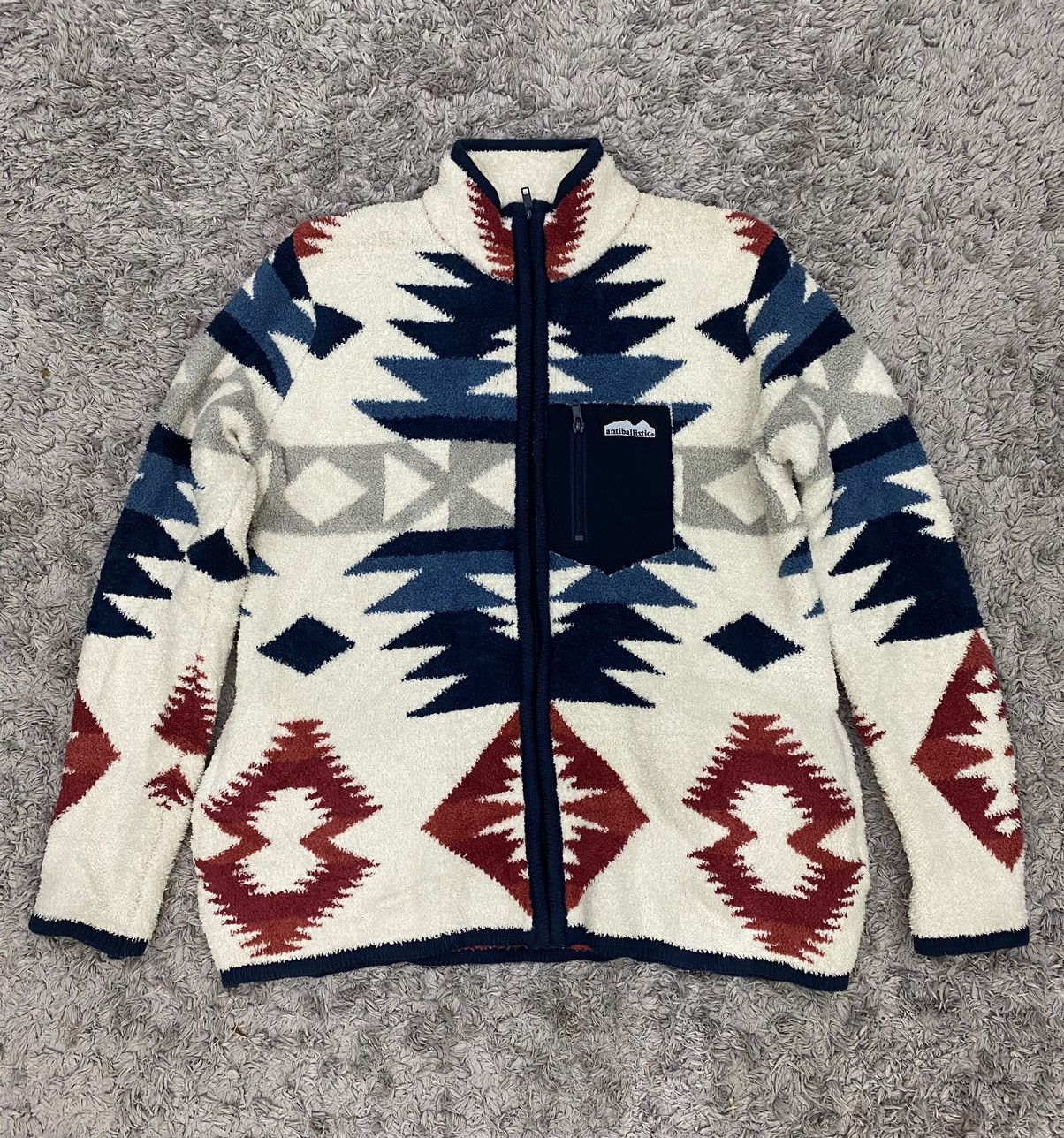 Japanese Brand Japanese Printed Fleece Sweater Jacket Size US S / EU 44-46 / 1 - 1 Thumbnail