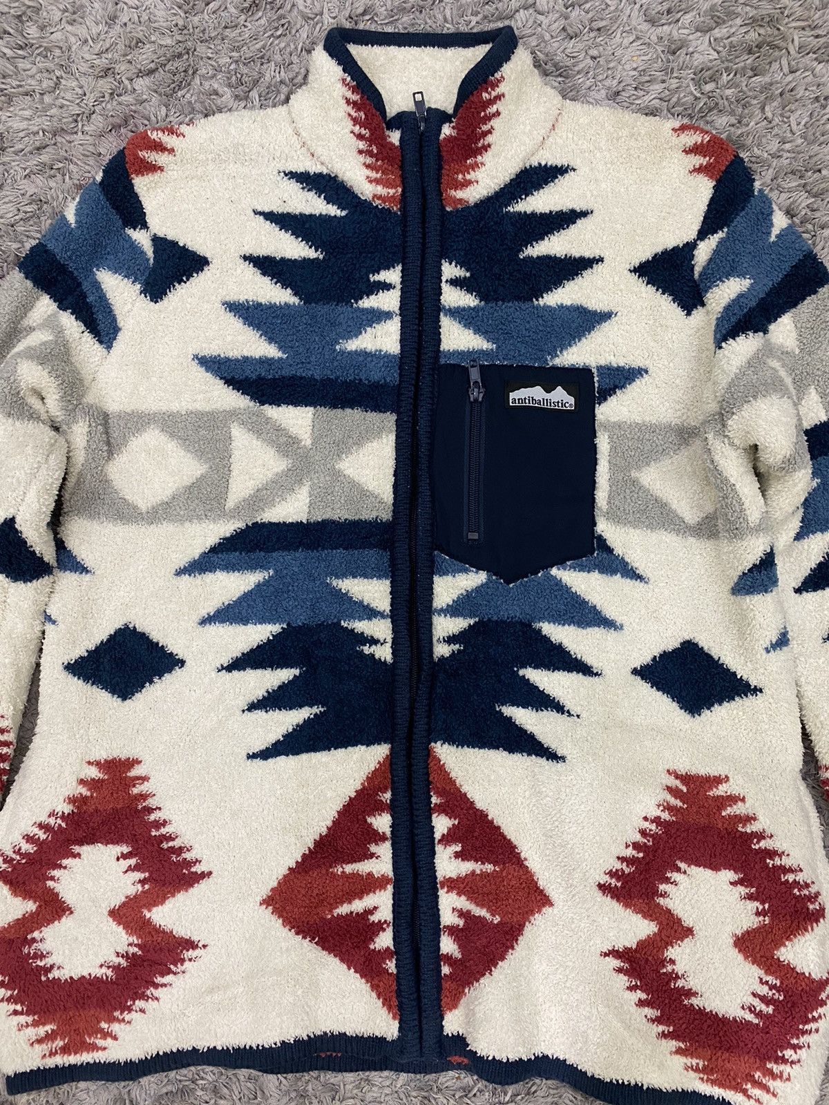 Japanese Brand Japanese Printed Fleece Sweater Jacket Size US S / EU 44-46 / 1 - 2 Thumbnail