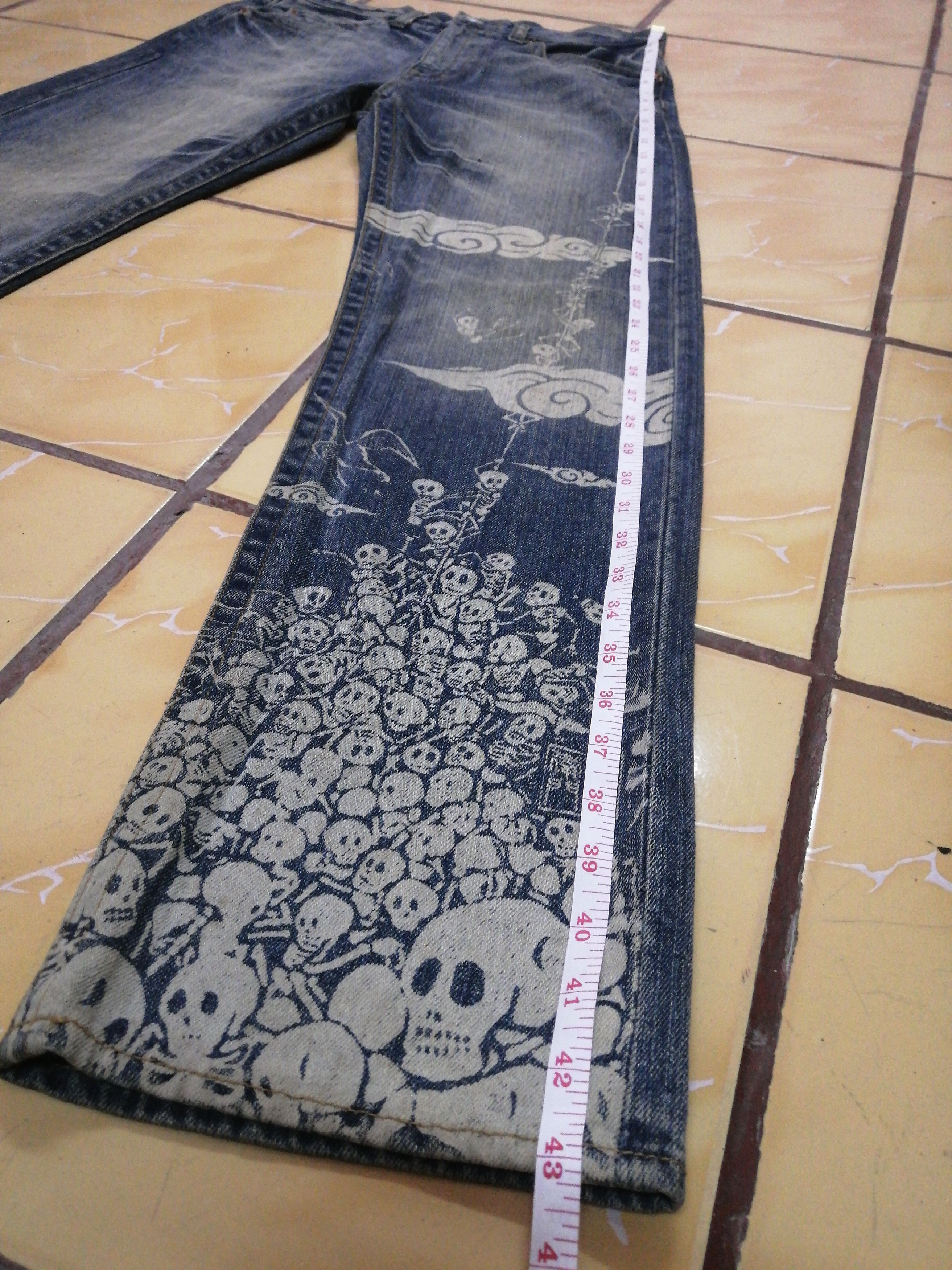 Seditionaries × Vintage Vintage Skulls Frightened Paint Jeans Size US 33 - 21 Thumbnail