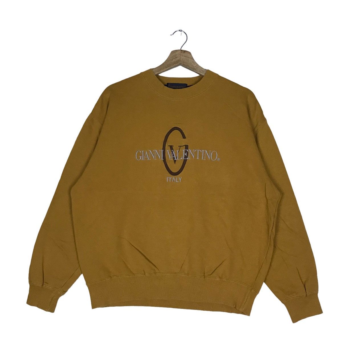 Vintage Vintage 90s GIANNI VALENTINO ITALY Sweatshirt Pullover Size US L / EU 52-54 / 3 - 1 Thumbnail