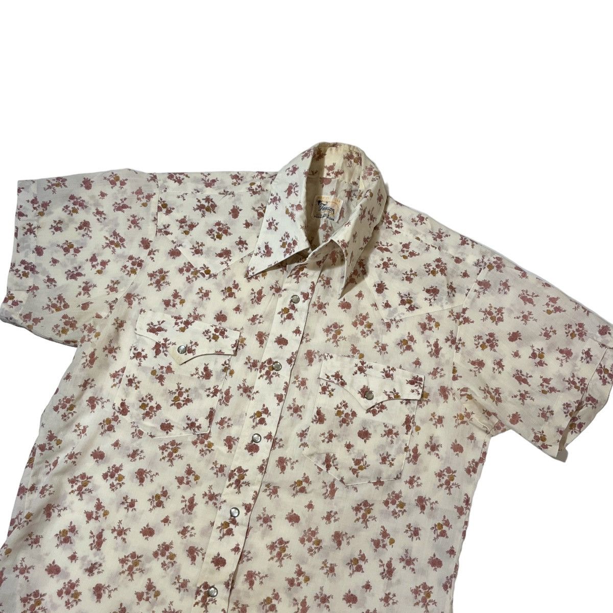 Vintage × Wrangler 70s Texson Floral Snap Shirt Size US M / EU 48-50 / 2 - 2 Thumbnail