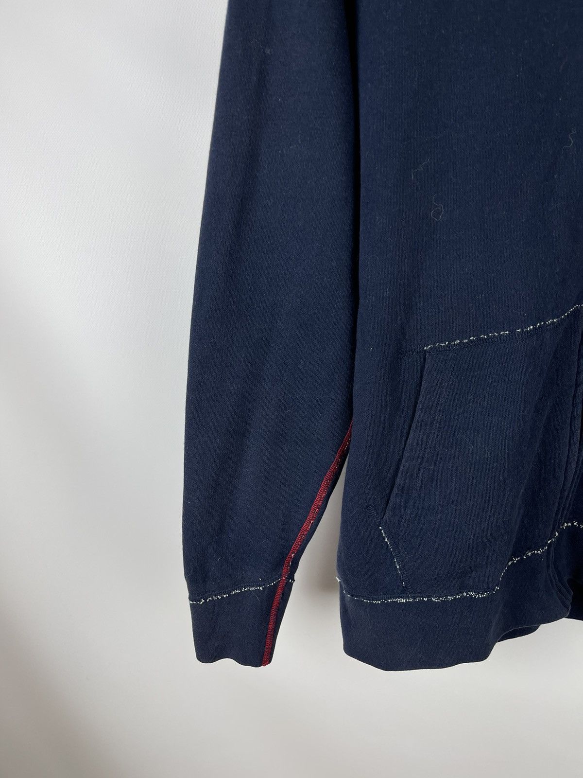 Edwin × Japanese Brand Edwin classic hooded zip sweat navy red stitch hoodie Size US M / EU 48-50 / 2 - 6 Thumbnail