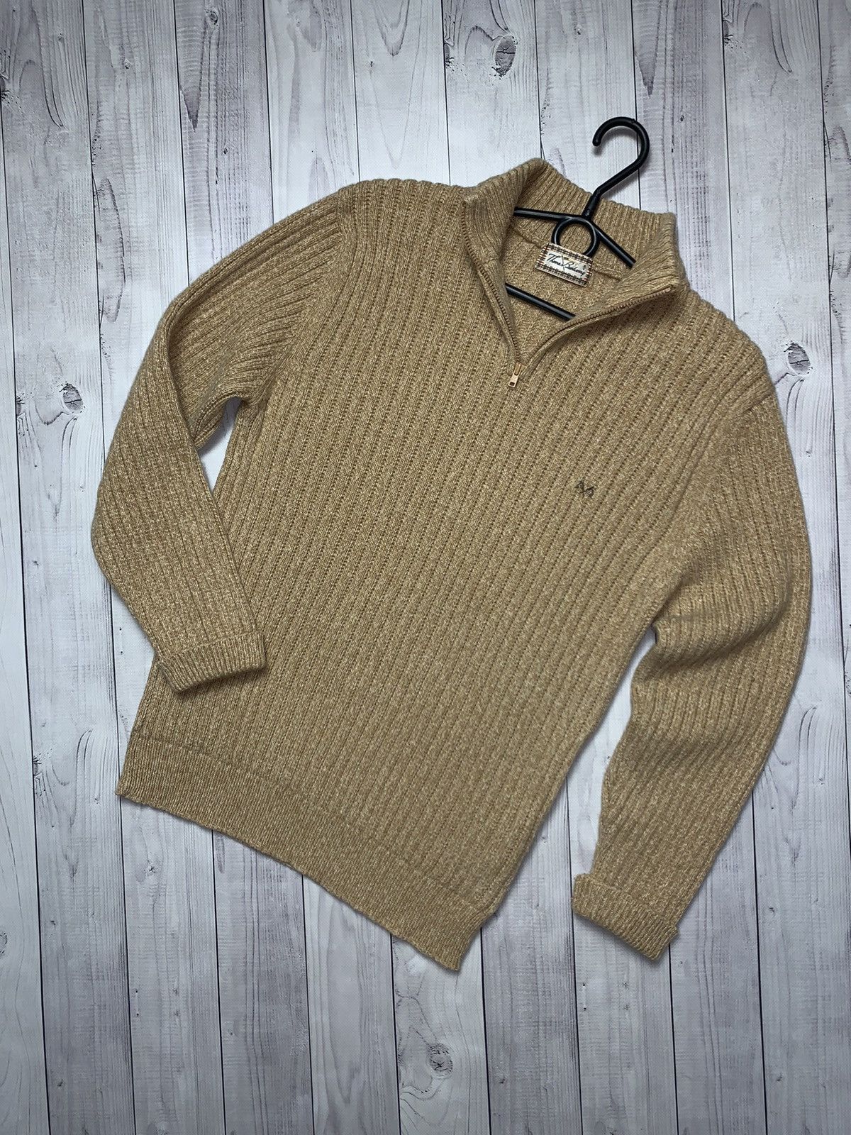 Burberry × Vintage Vintage Thomas Burberry zip sweater logo size S/M Size US S / EU 44-46 / 1 - 1 Thumbnail
