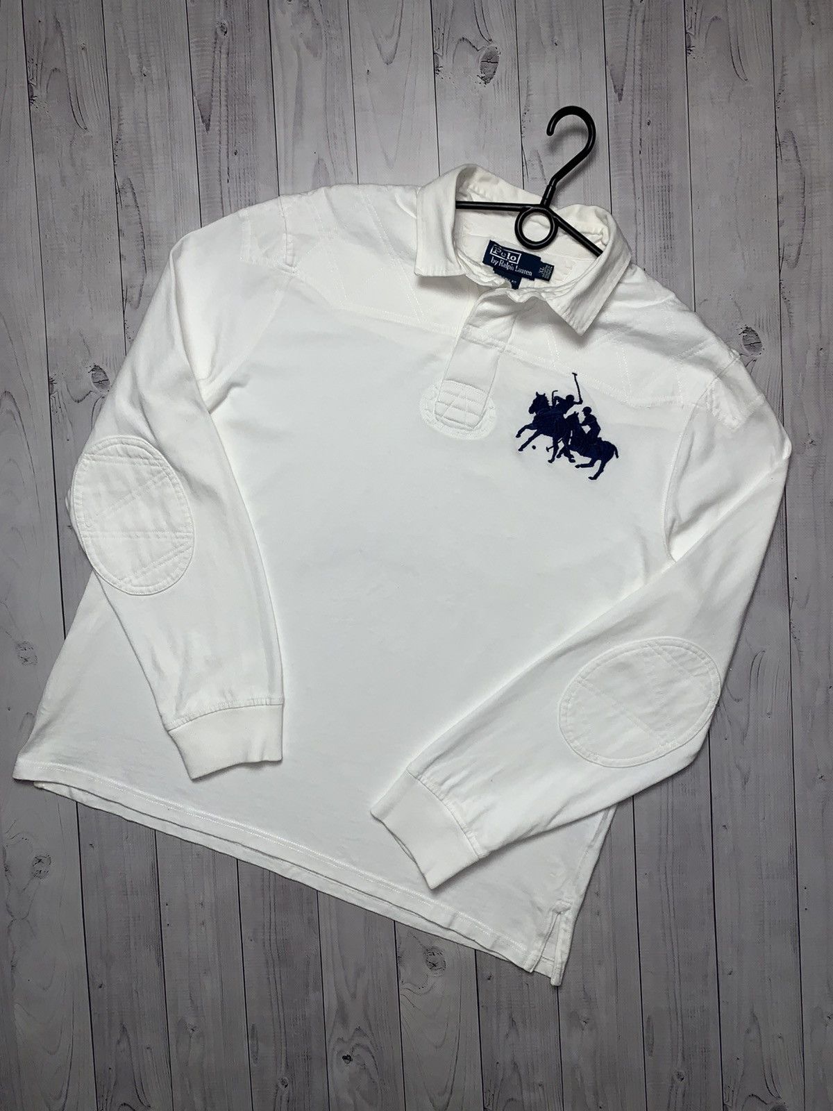 Polo Ralph Lauren × Ralph Lauren × Vintage Vintage Rugby Polo Ralph Lauren logo jersey size XL big logo Size US XL / EU 56 / 4 - 1 Thumbnail