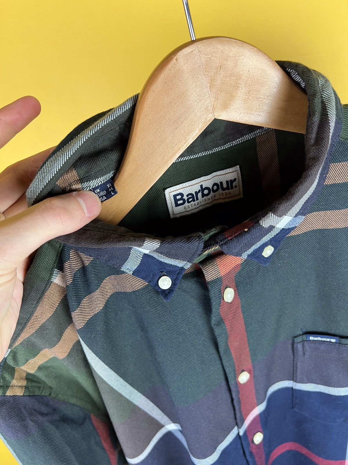 Barbour × Flannel × Vintage Mens Barbour Shirt/ L Button Up Size US L / EU 52-54 / 3 - 5 Thumbnail