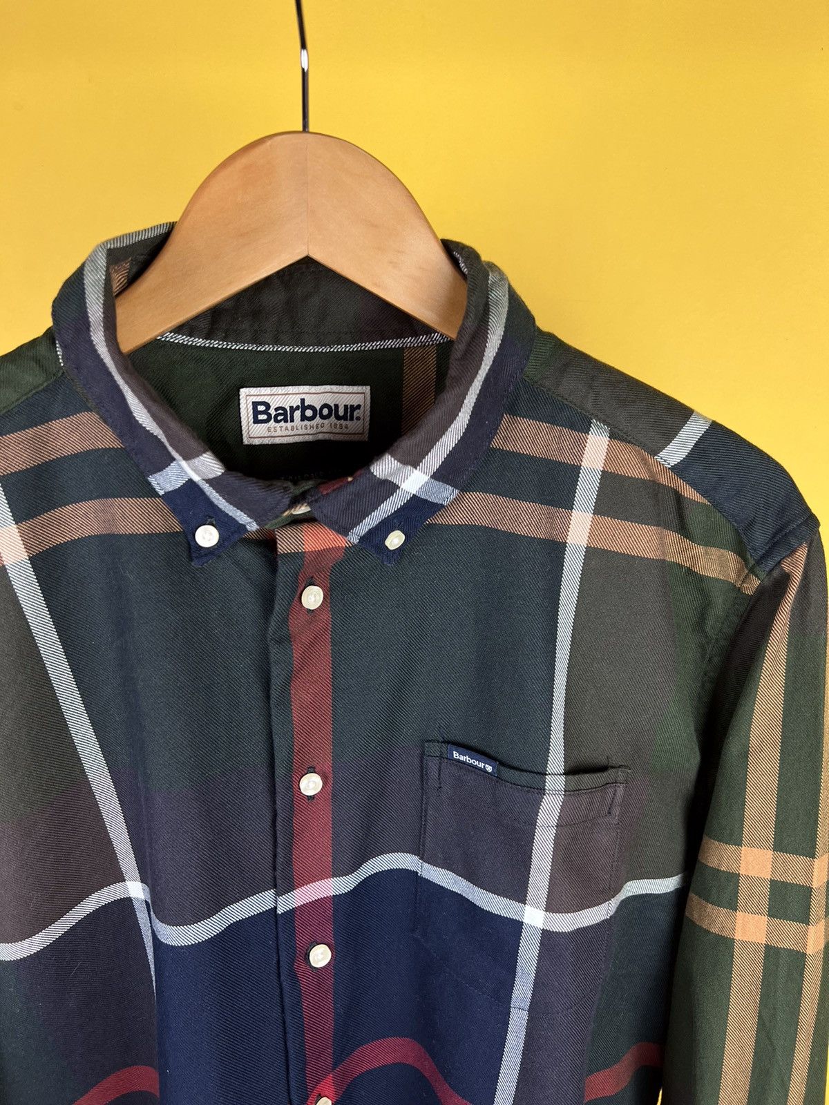 Barbour × Flannel × Vintage Mens Barbour Shirt/ L Button Up Size US L / EU 52-54 / 3 - 4 Thumbnail