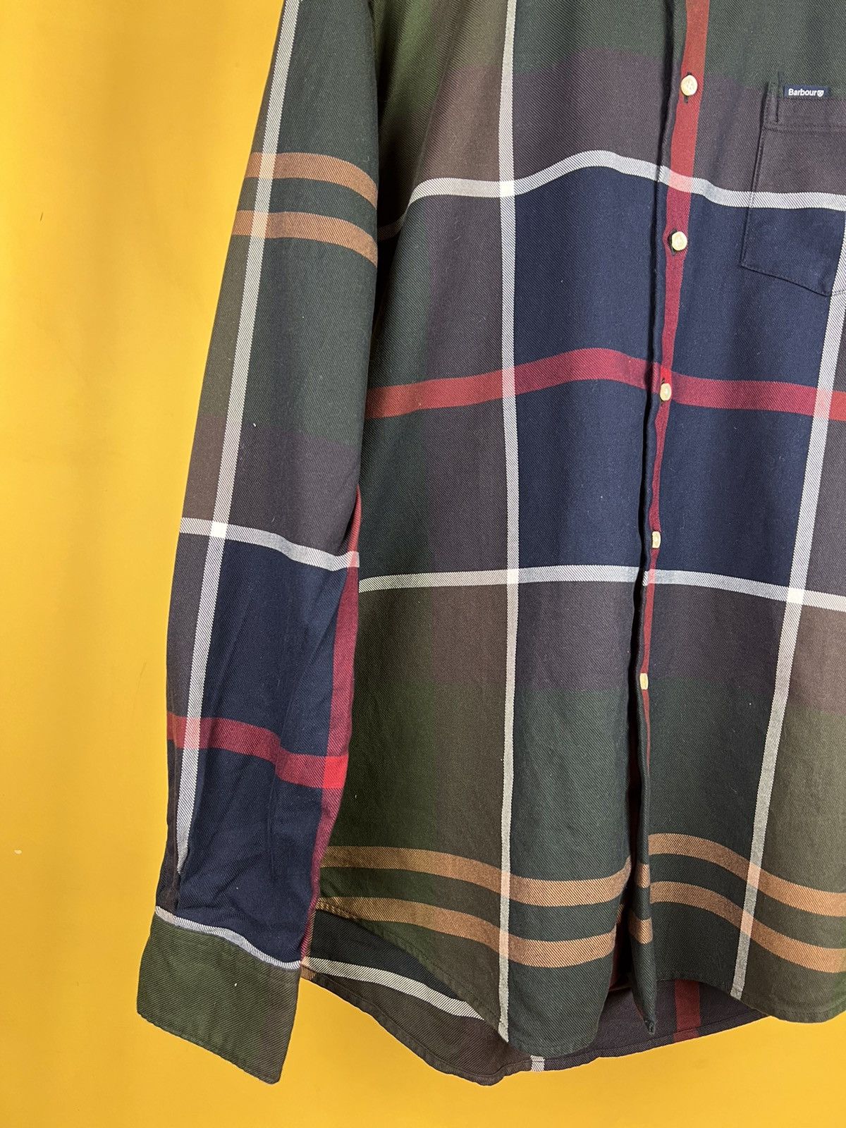 Barbour × Flannel × Vintage Mens Barbour Shirt/ L Button Up Size US L / EU 52-54 / 3 - 3 Thumbnail