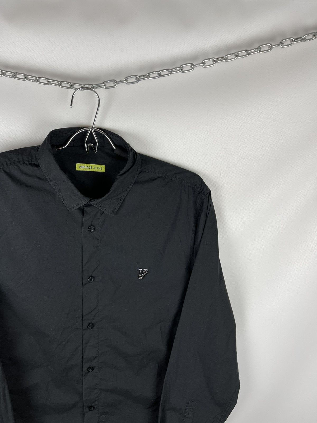 Versace Versace Jeans metallic logo basic black long sleeve shirt Size 3XL / US 20-22 - 3 Thumbnail