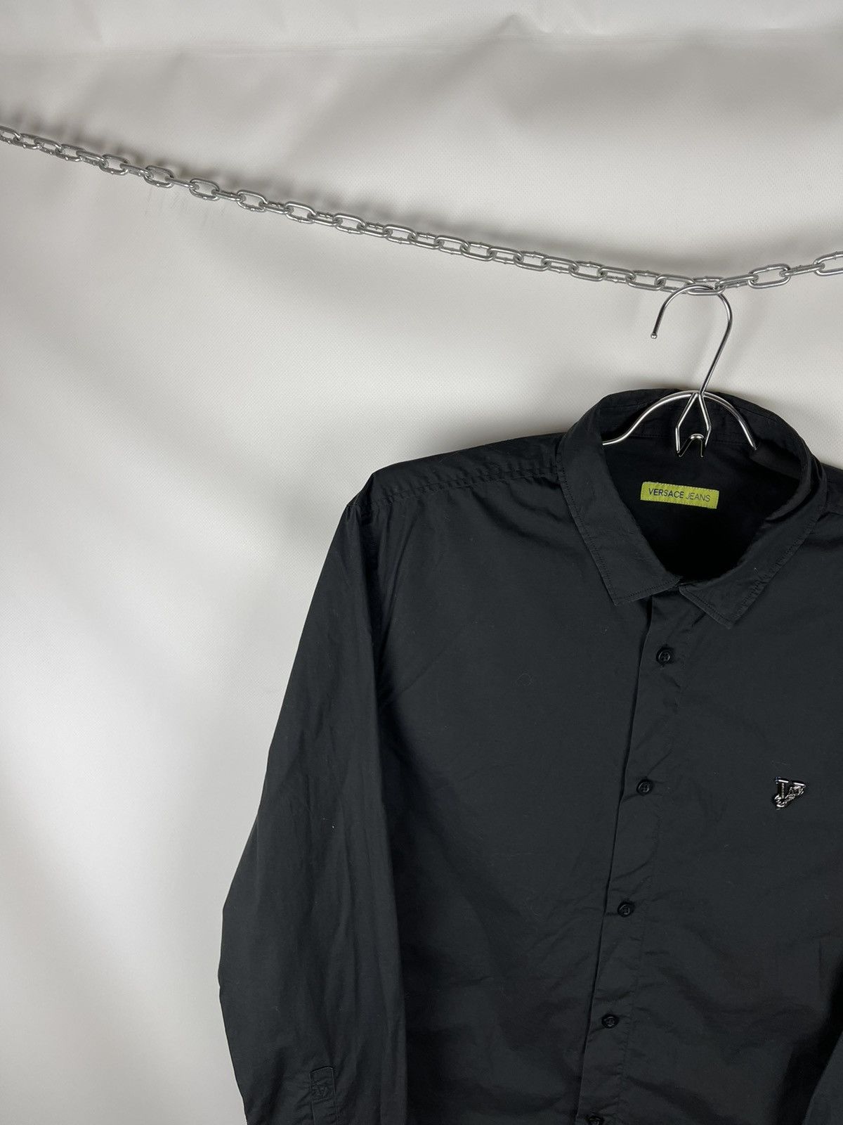 Versace Versace Jeans metallic logo basic black long sleeve shirt Size 3XL / US 20-22 - 2 Thumbnail