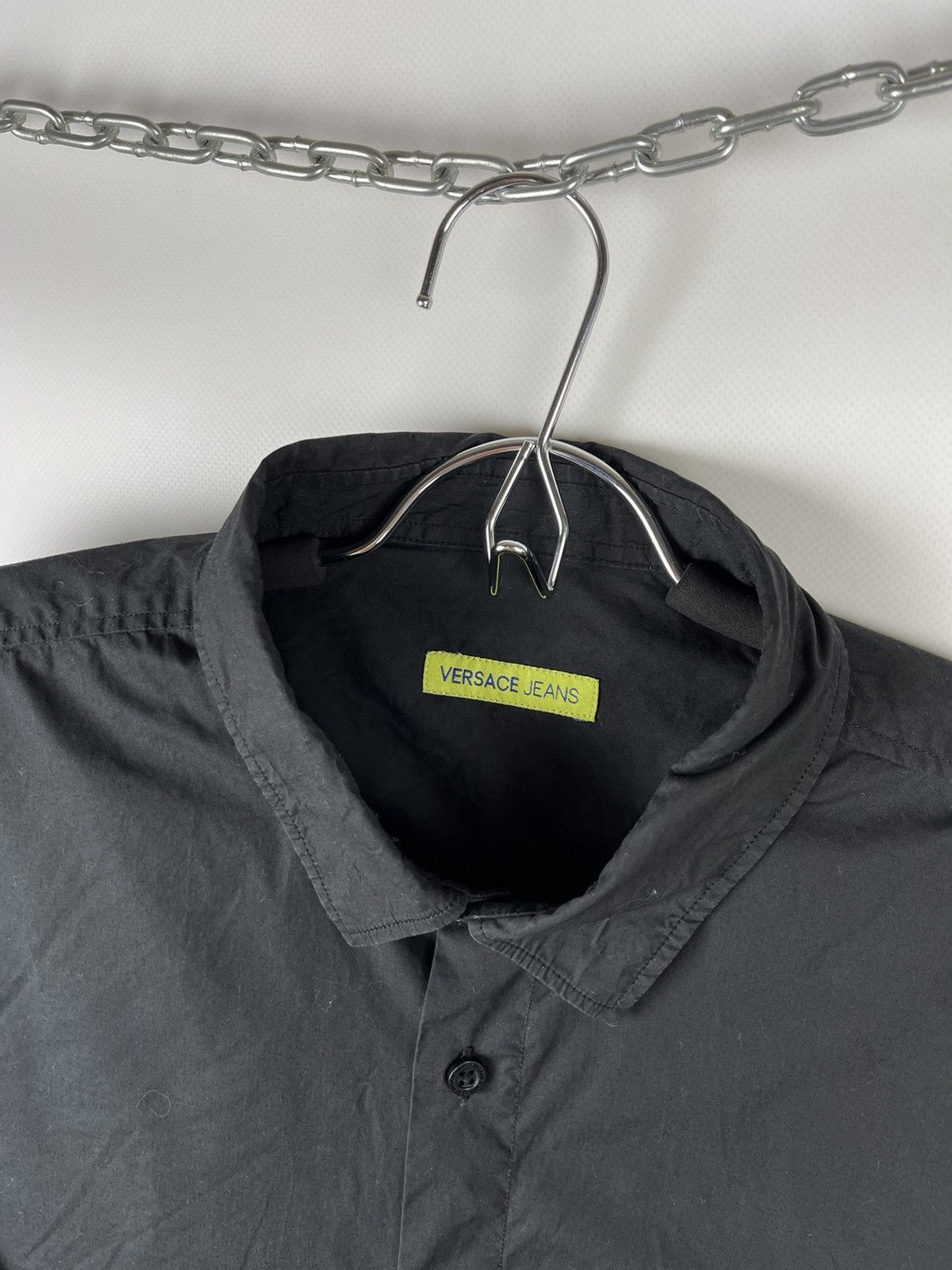 Versace Versace Jeans metallic logo basic black long sleeve shirt Size 3XL / US 20-22 - 4 Thumbnail