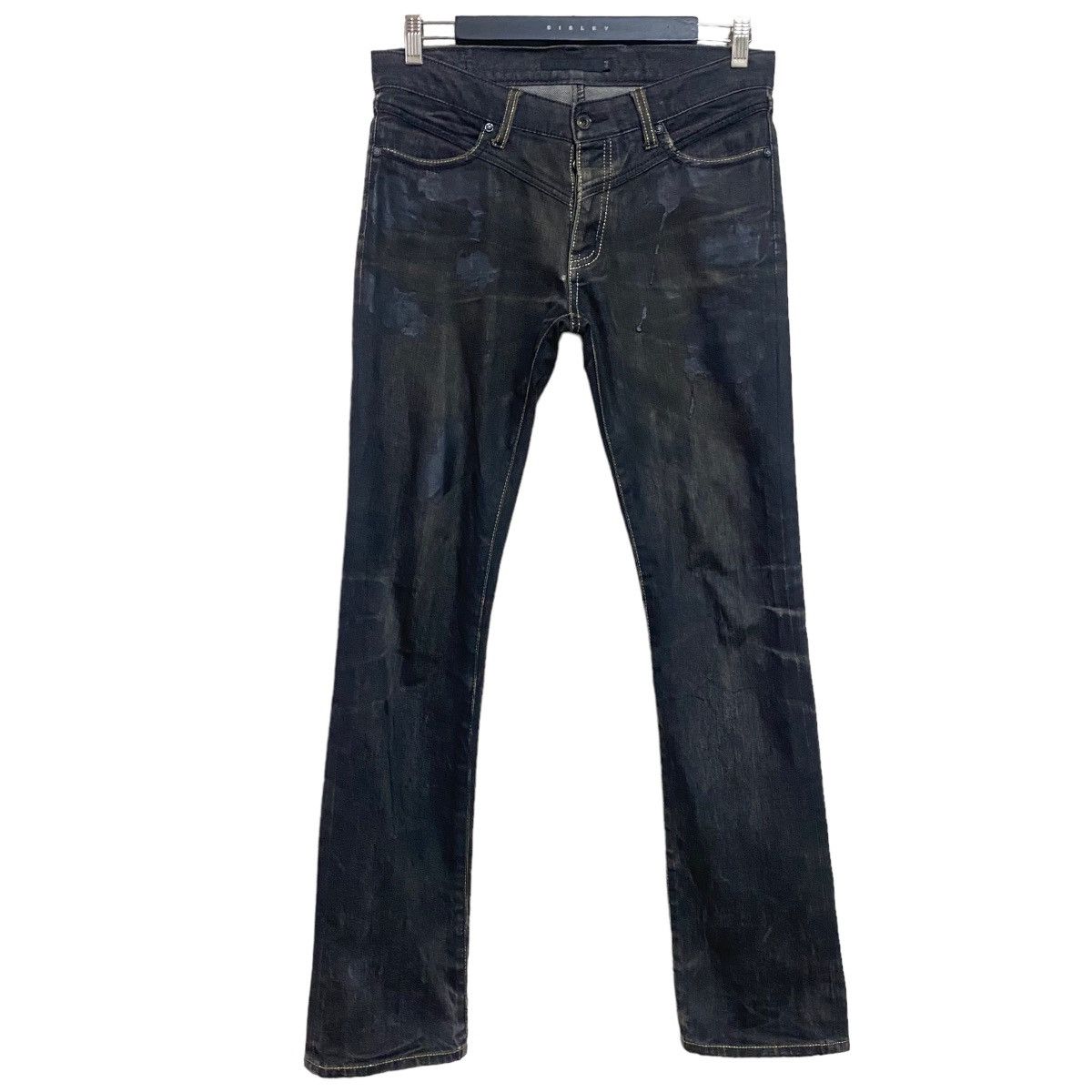 GOSTAR DE FUGA FUGA JAPAN Denim Wax Painter Jeans Slim-Fit Size US 32 / EU 48 - 3 Thumbnail