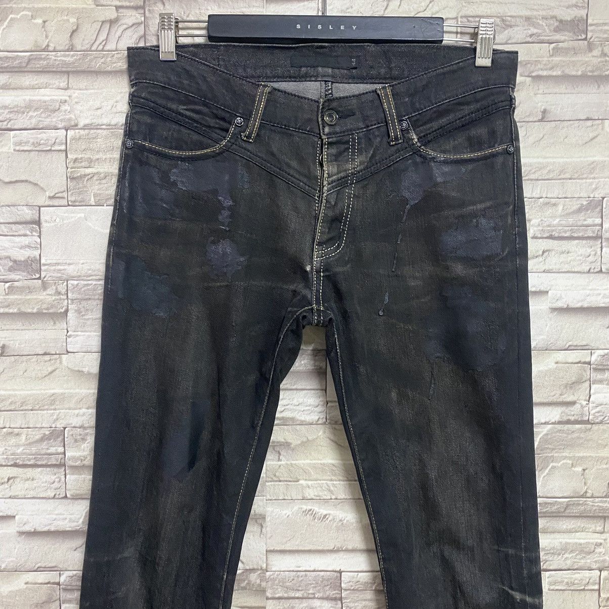 GOSTAR DE FUGA FUGA JAPAN Denim Wax Painter Jeans Slim-Fit Size US 32 / EU 48 - 5 Thumbnail