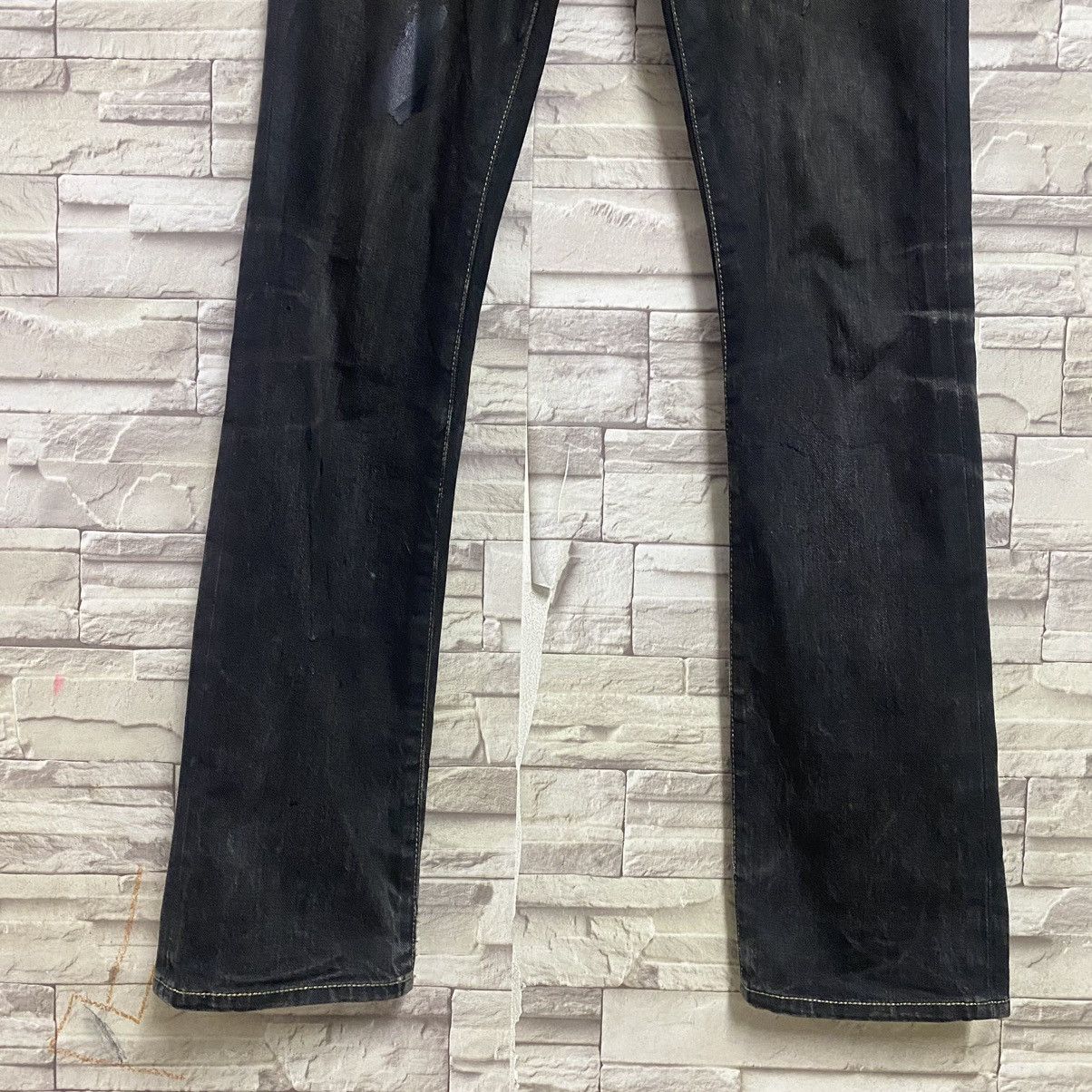 GOSTAR DE FUGA FUGA JAPAN Denim Wax Painter Jeans Slim-Fit Size US 32 / EU 48 - 6 Thumbnail
