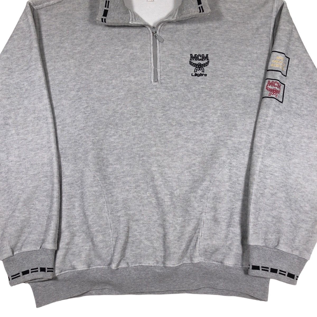 MCM × Vintage MCM Legere Emroidered Logo Halfzip Sweater Size US L / EU 52-54 / 3 - 6 Thumbnail