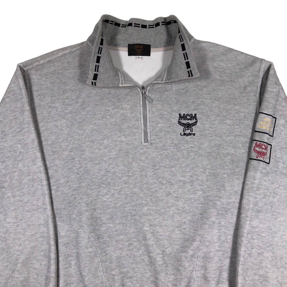 MCM × Vintage MCM Legere Emroidered Logo Halfzip Sweater Size US L / EU 52-54 / 3 - 5 Thumbnail