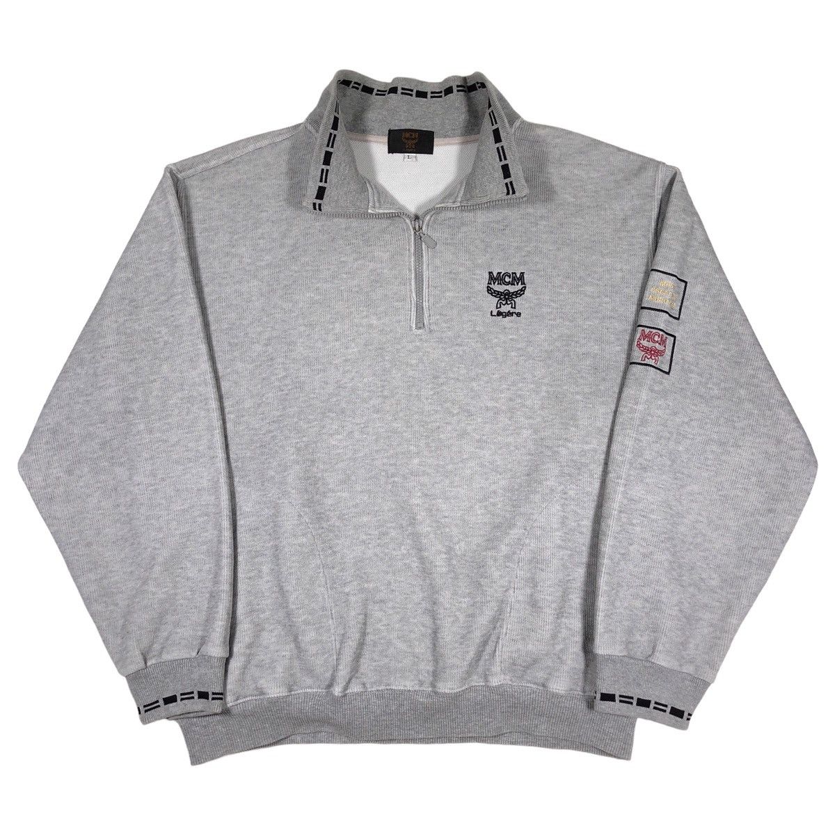 MCM × Vintage MCM Legere Emroidered Logo Halfzip Sweater Size US L / EU 52-54 / 3 - 1 Thumbnail