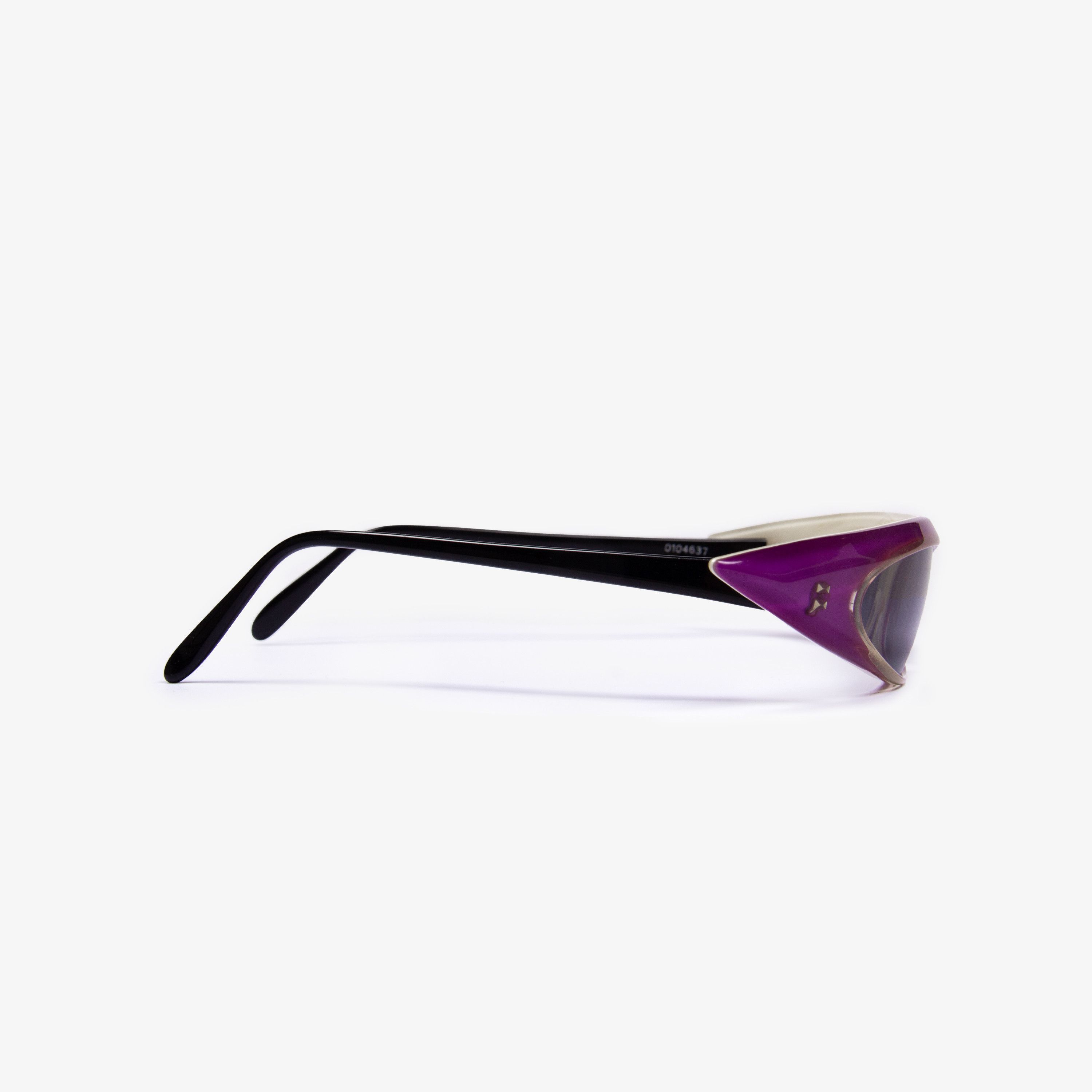 Alain Mikli ALAIN MIKLI VINTAGE GRACE JONES POINTED PURPLE SUNGLASSES Size ONE SIZE - 3 Thumbnail