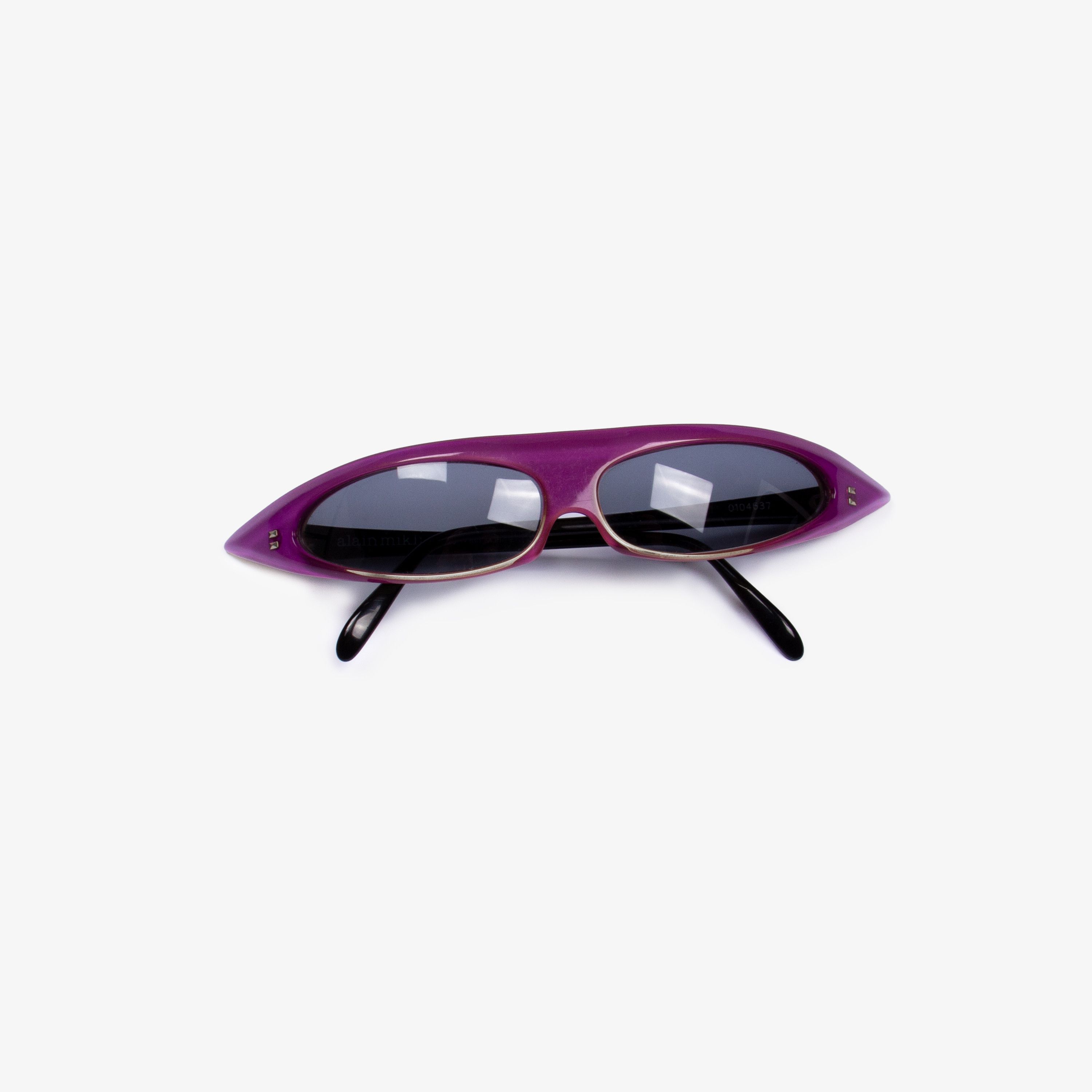 Alain Mikli ALAIN MIKLI VINTAGE GRACE JONES POINTED PURPLE SUNGLASSES Size ONE SIZE - 4 Thumbnail