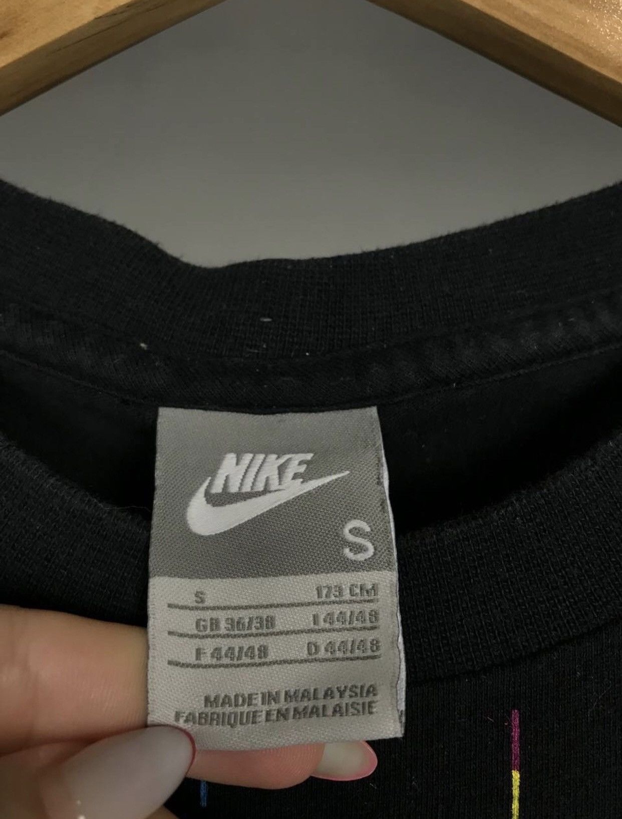 Nike × Vintage Nike swoosh streetwear vintage tee Size US S / EU 44-46 / 1 - 4 Thumbnail
