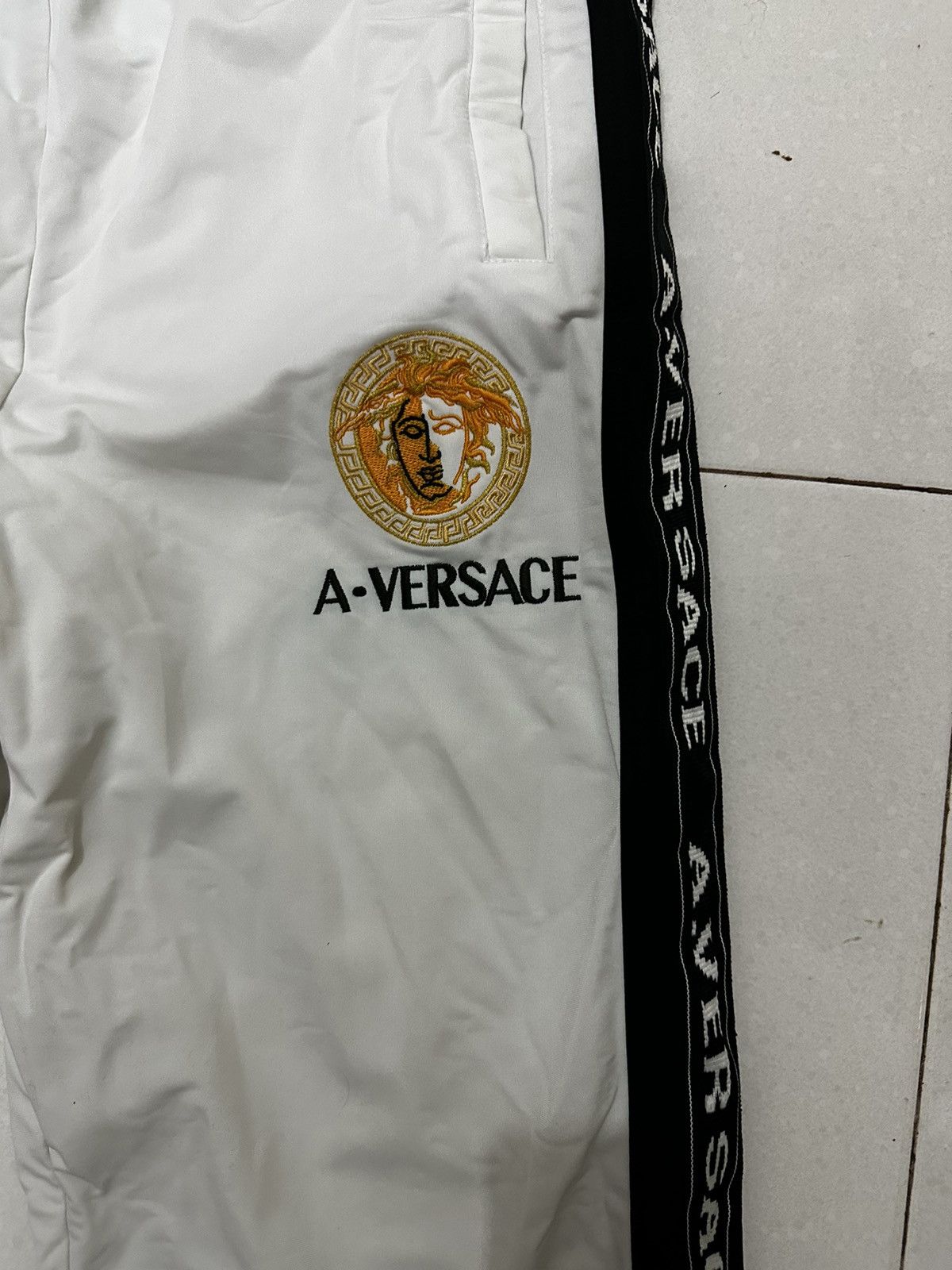 Other 🔥Vintage🔥 A Versace 1 Set Medusa Tape Jacket + Pants Size US L / EU 52-54 / 3 - 14 Thumbnail