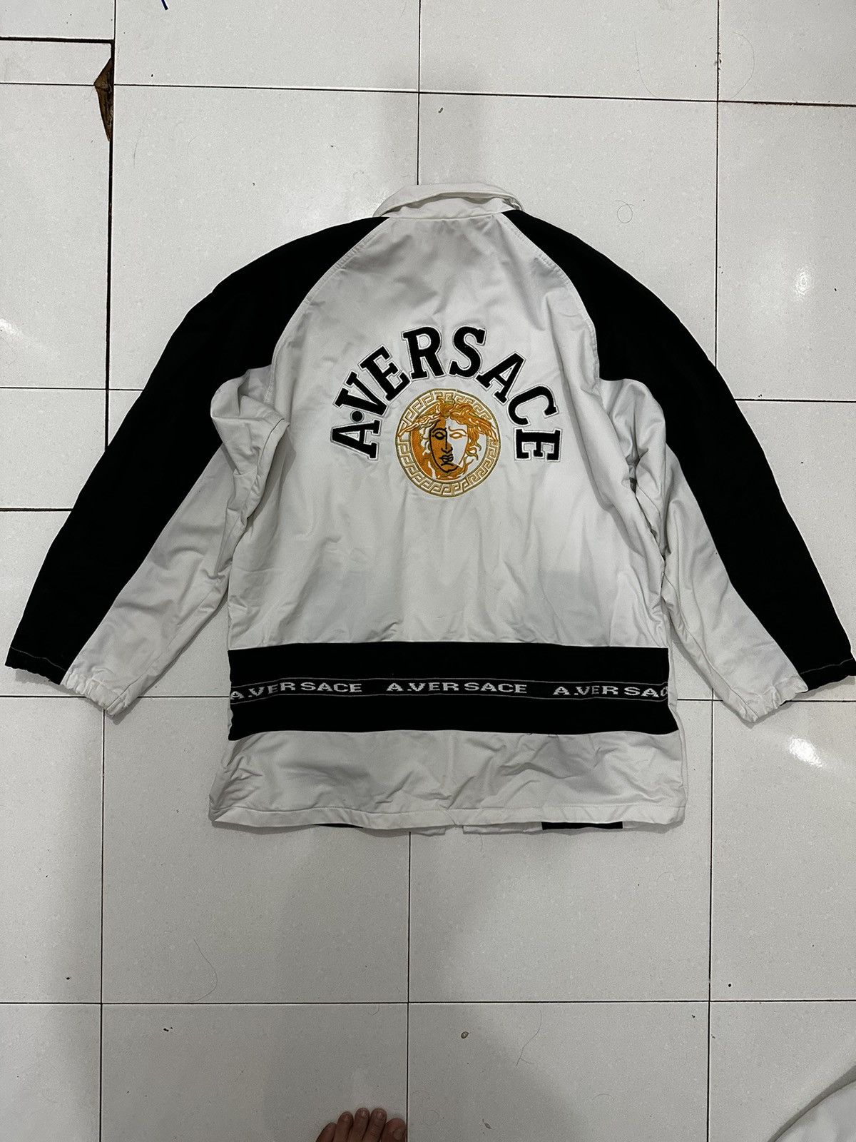 Other 🔥Vintage🔥 A Versace 1 Set Medusa Tape Jacket + Pants Size US L / EU 52-54 / 3 - 9 Thumbnail