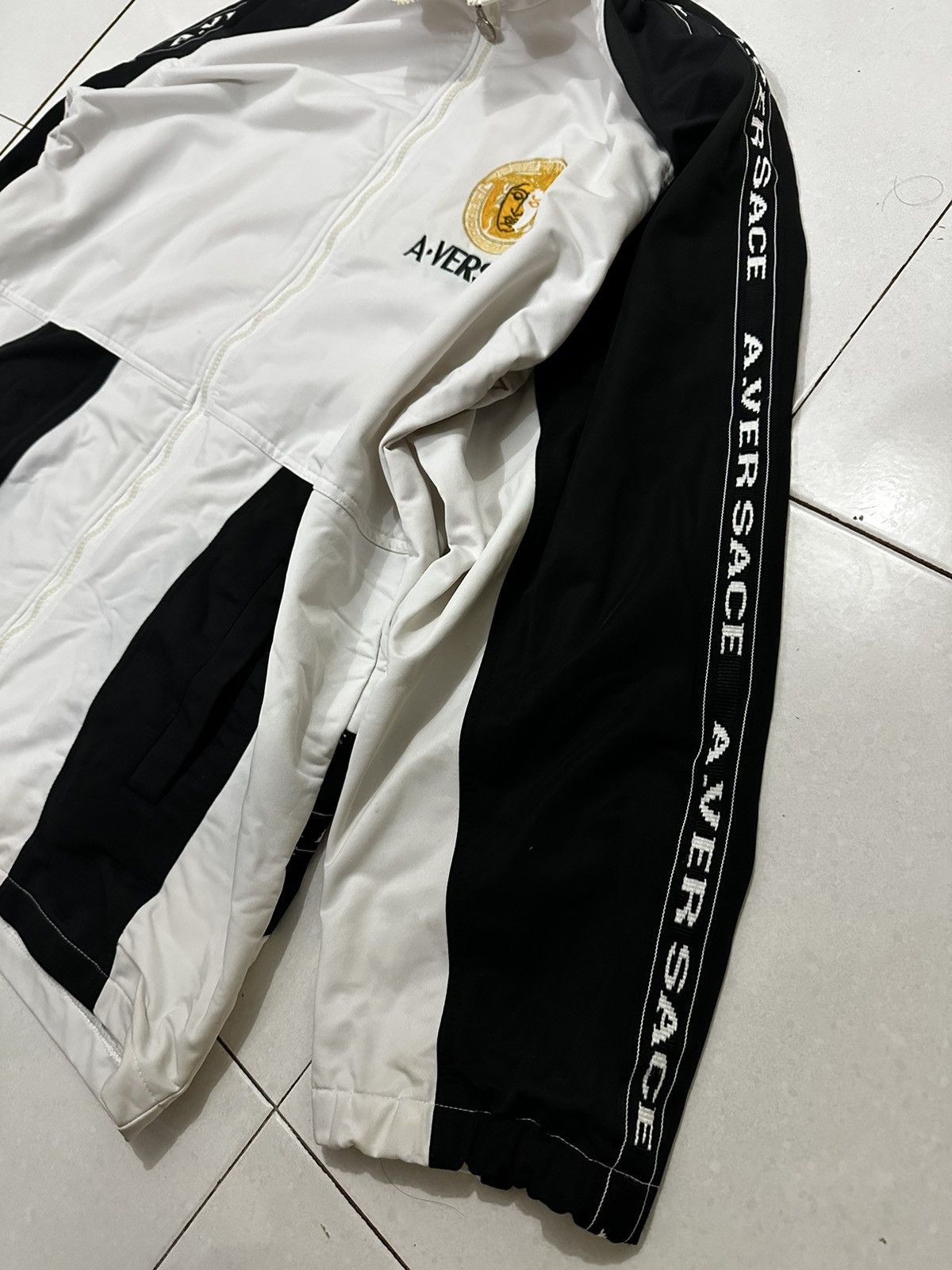 Other 🔥Vintage🔥 A Versace 1 Set Medusa Tape Jacket + Pants Size US L / EU 52-54 / 3 - 4 Thumbnail