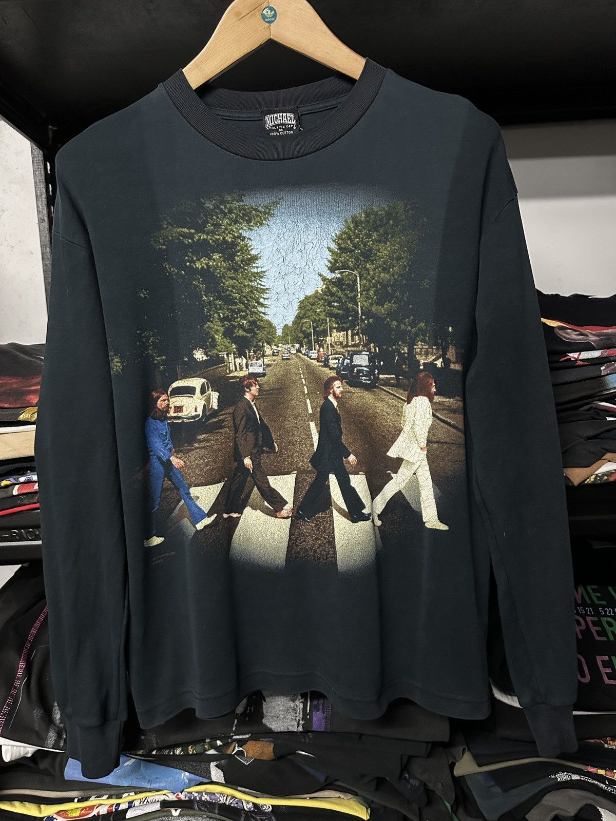 Vintage 90s The Beatles Abbey Road Sun Faded Tee