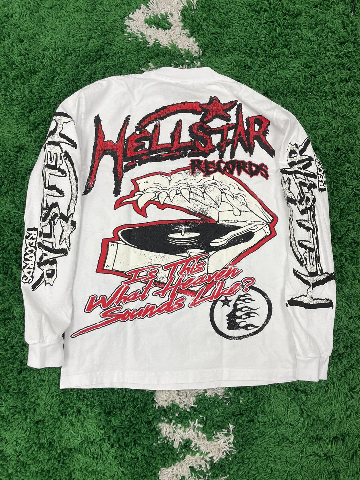関税込み★HELLSTAR★Records 長袖 ホワイト Tシャツ Hellstar Racer L/S White Tee – WyCo Vintage Broadway