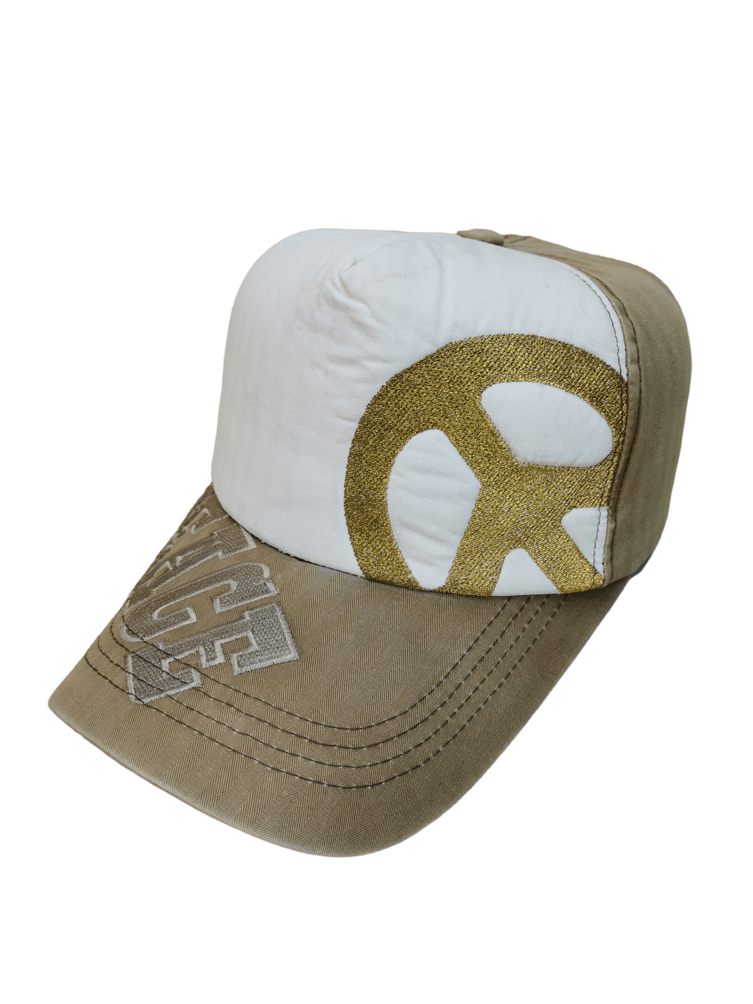 JAPANESE DESIGNER PEACE GOLD LOGO HAT CAP