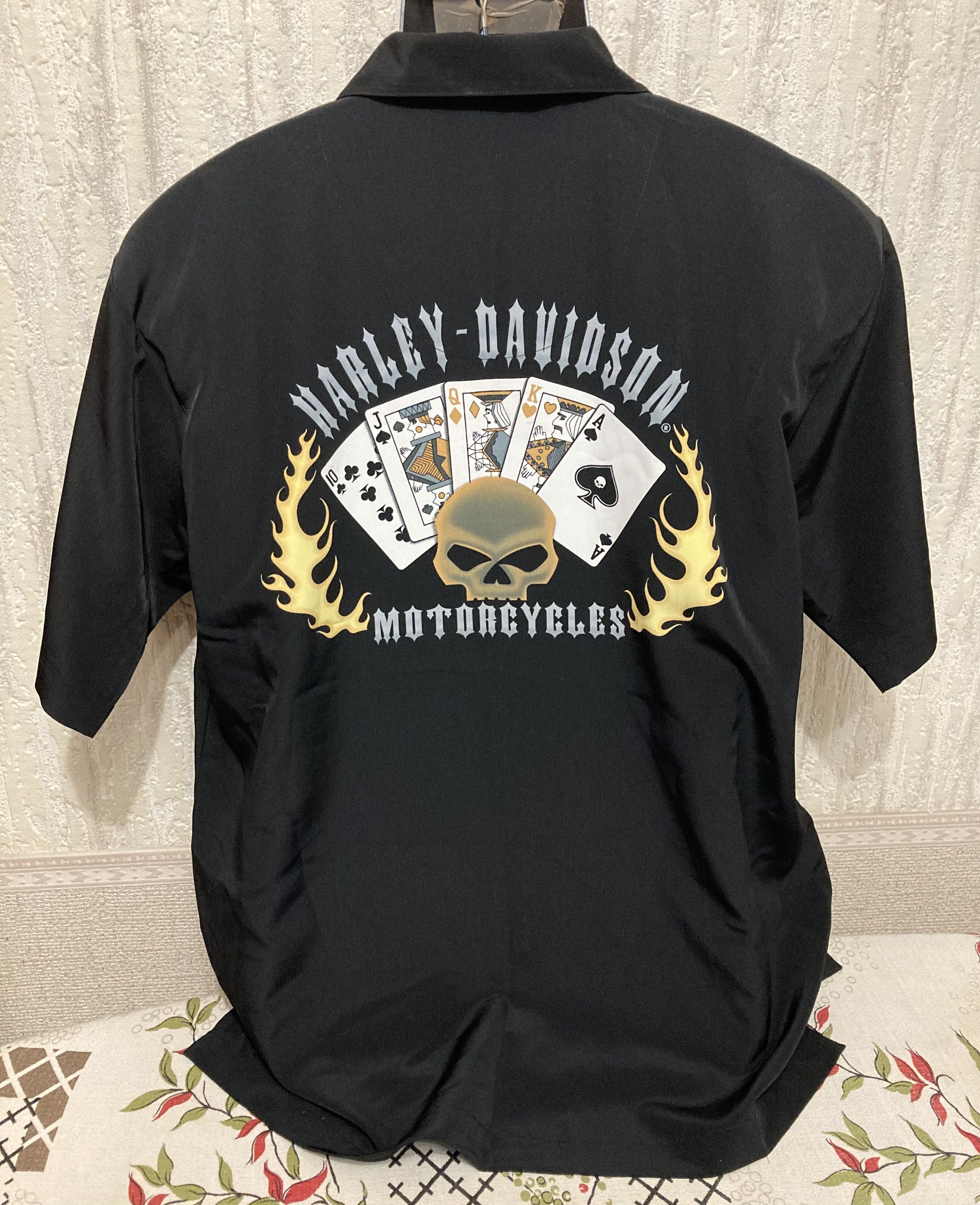 Harley Davidson × Vintage × West Coast Choppers Vintage 2004 Harley Davidson Poker flames shirt Size US M / EU 48-50 / 2 - 2 Thumbnail