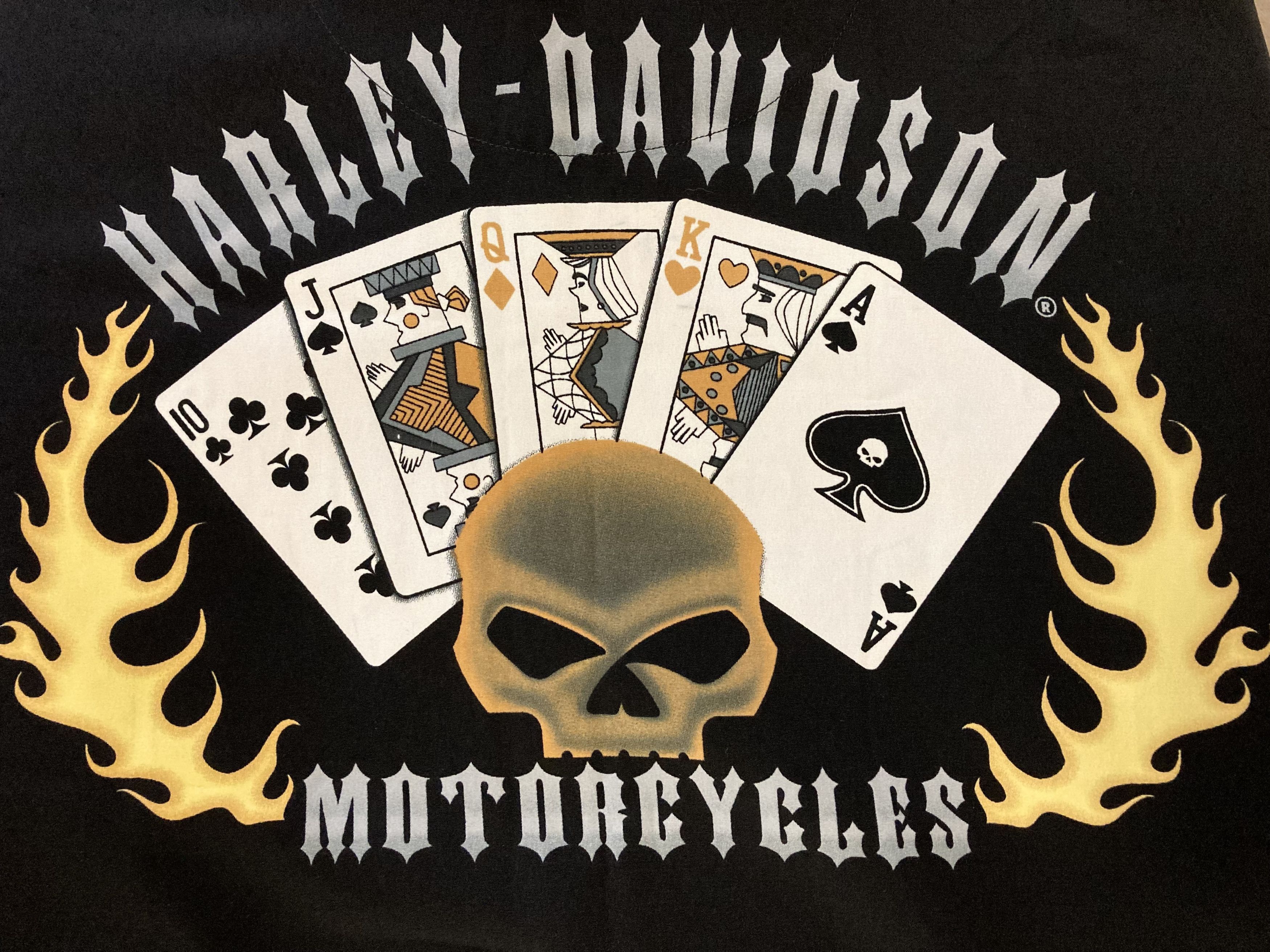 Harley Davidson × Vintage × West Coast Choppers Vintage 2004 Harley Davidson Poker flames shirt Size US M / EU 48-50 / 2 - 7 Thumbnail