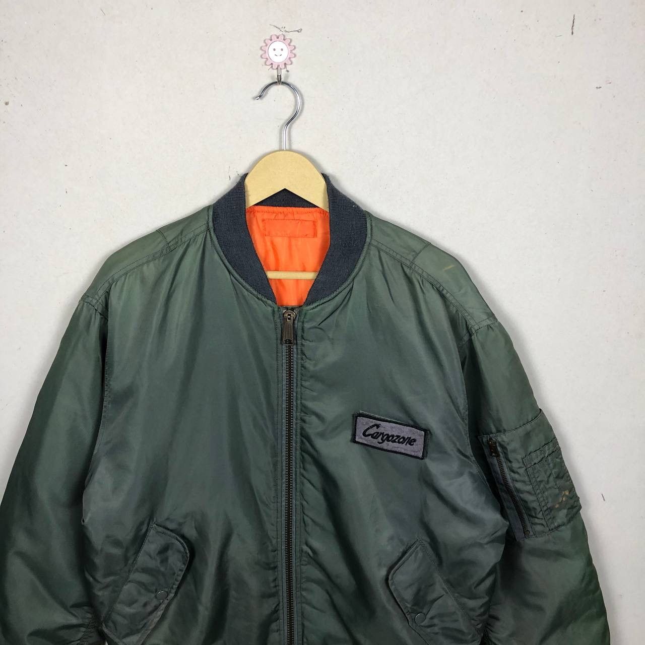Japanese Brand Vintage 80s USAF Military Flight Jacket Bomber Sun Faded Size US L / EU 52-54 / 3 - 6 Thumbnail