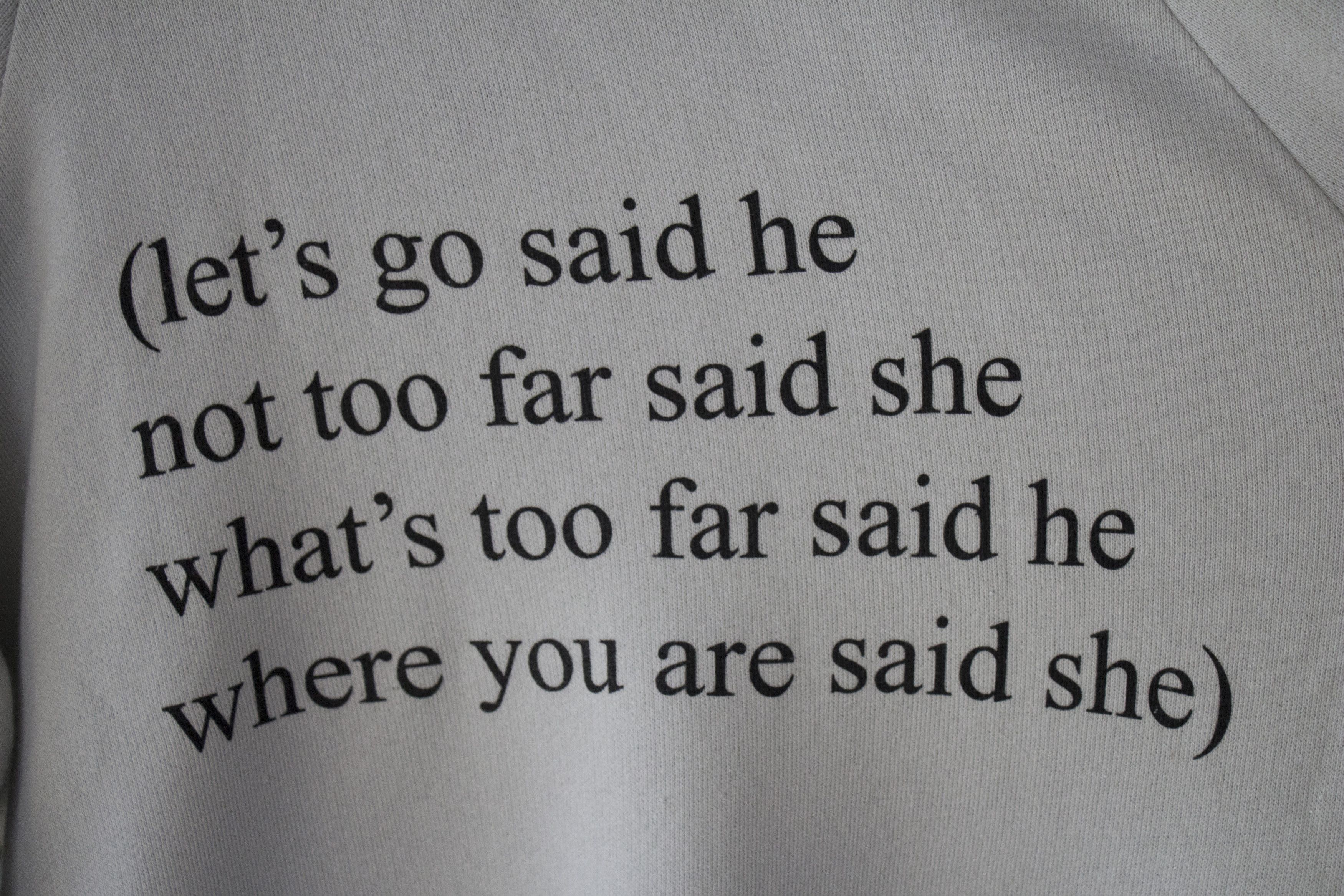 Ann Demeulemeester Poem Sweatshirt | Grailed