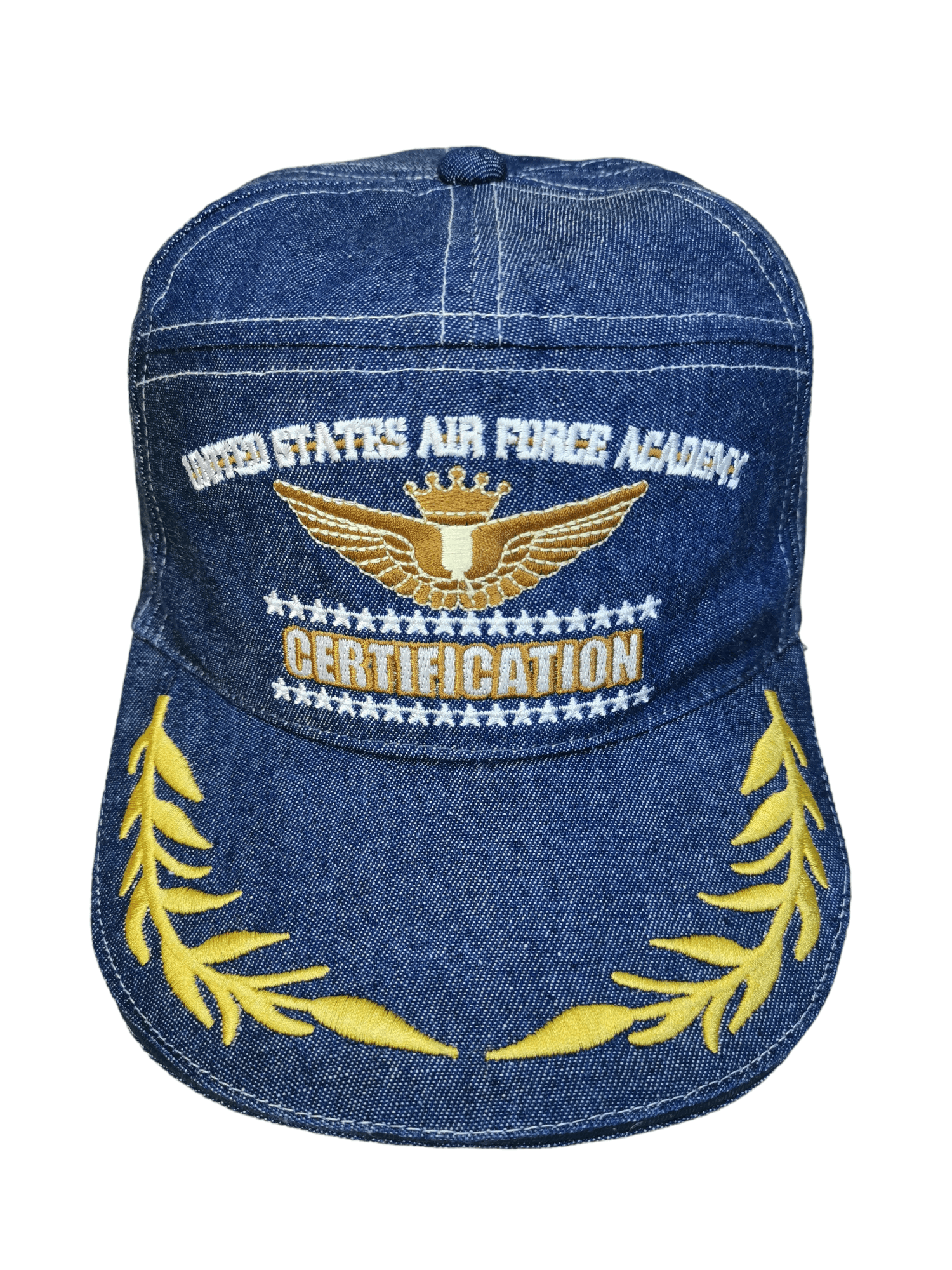 Denime × Vintage VINTAGE US AIR FORCE DENIM DEADSTOCK HAT CAP Size ONE SIZE - 1 Thumbnail