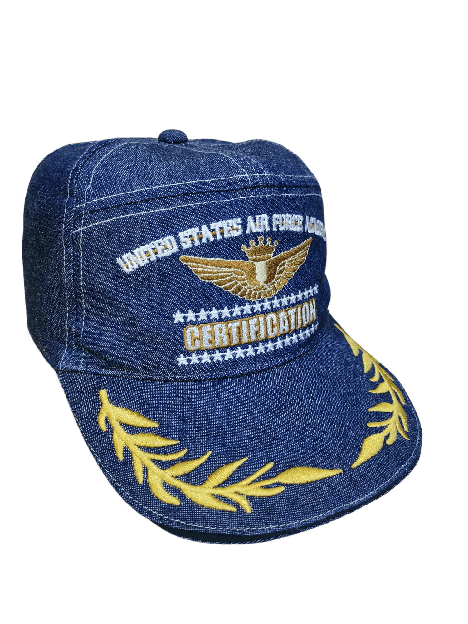 Denime × Vintage VINTAGE US AIR FORCE DENIM DEADSTOCK HAT CAP Size ONE SIZE - 2 Thumbnail