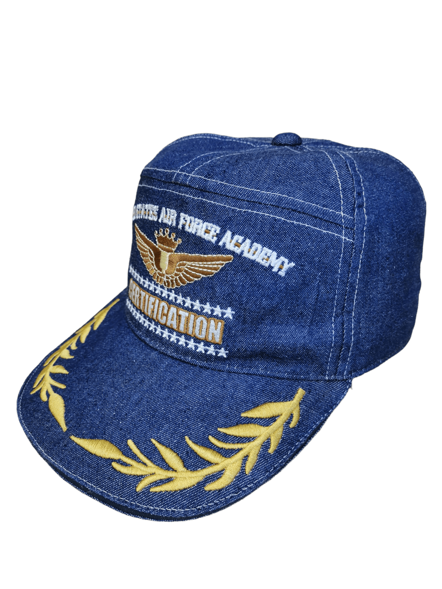 Denime × Vintage VINTAGE US AIR FORCE DENIM DEADSTOCK HAT CAP Size ONE SIZE - 3 Thumbnail